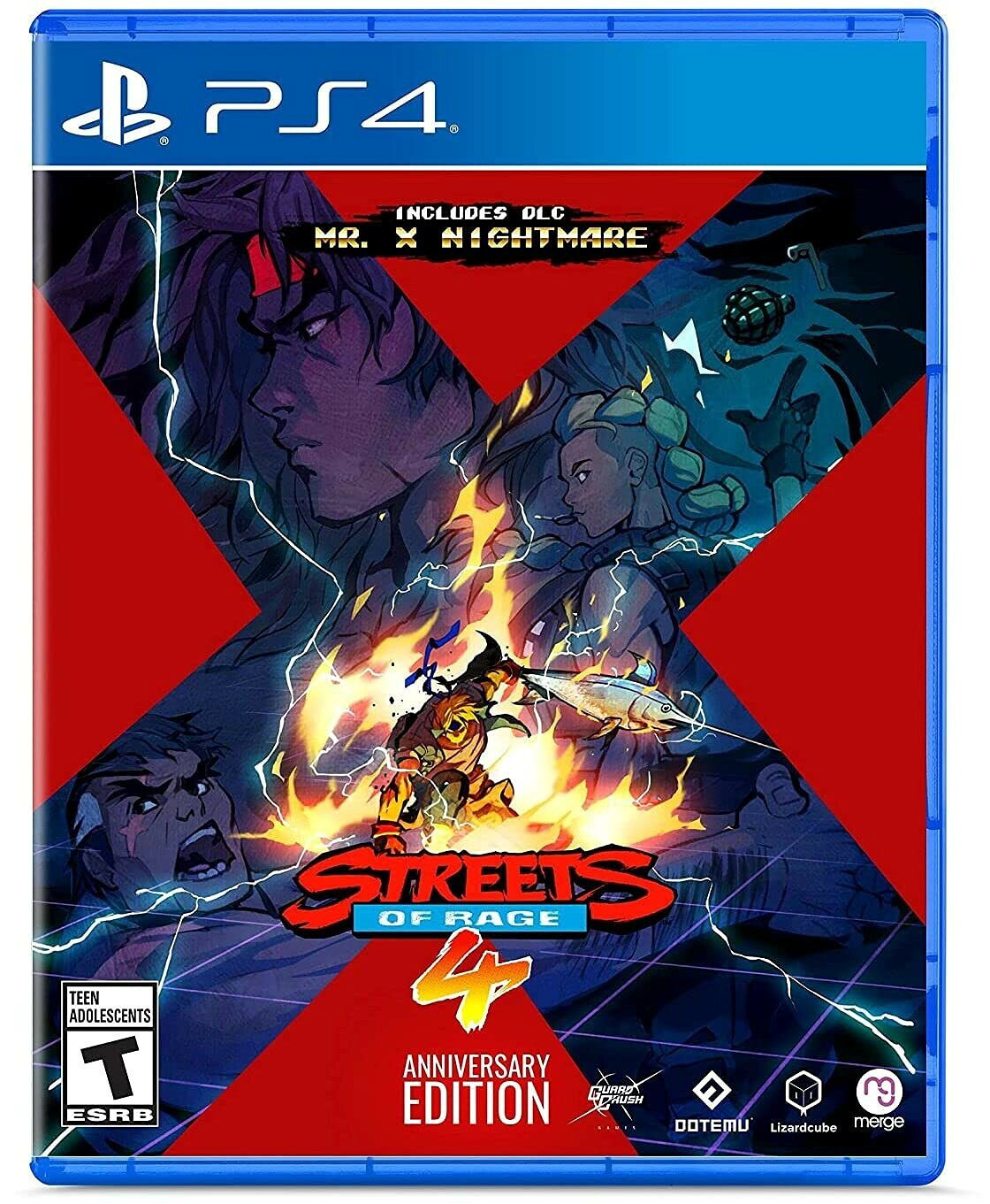 PRODUCT DETAILS 【商品情報】・商品名：Streets of Rage 4 - Anniversary Edition - PlayStation 4・対応機種：プレイステーション4（PS4）・仕様：北米版（NTSC-U/C）・言語：英語【コンディション】・新品未開封の海外直輸入品です。・パッケージに輸送によるスレ・小傷がある場合があります。 ■ 北米版ゲームについてのご注意（必ずお読みください） 【北米版 ゲームについてのご注意】こちらの商品は、北米版（海外仕様）のゲームソフトです。・プレイステーション4（PS4）本体はリージョンフリーのため、日本国内の本体でもプレイいただけます。・ゲーム内の表示および音声は、基本的に英語です。日本語には対応していない場合があります。・オンライン機能・ダウンロードコンテンツ等は、アカウントの地域により利用できない場合があります。・海外版であることを理由とした返品・交換はお受けできません。 ■ ご注意 ・掲載画像は実物に近い色味になるよう調整しておりますが、ご利用の環境により差異が生じる場合があります。・複数店舗で在庫を共有しているため、ご注文後に在庫切れとなる場合がございます。・海外倉庫からのお取り寄せのため、発送までに数日〜2〜3週間程度かかる場合があります。 ■ 納期についてお届けの目安を必ずご確認ください。 ご注意 海外からの輸入品となります。海外輸送のため、外箱に軽微なスレ等がある場合がございますが、商品本体には影響ございません。 ※在庫状況は仕入先の在庫情報をもとに出来る限り正確に表示しておりますが、取寄せ商品のため、タイミングによりご注文後に欠品・キャンセルとなる場合がございます。