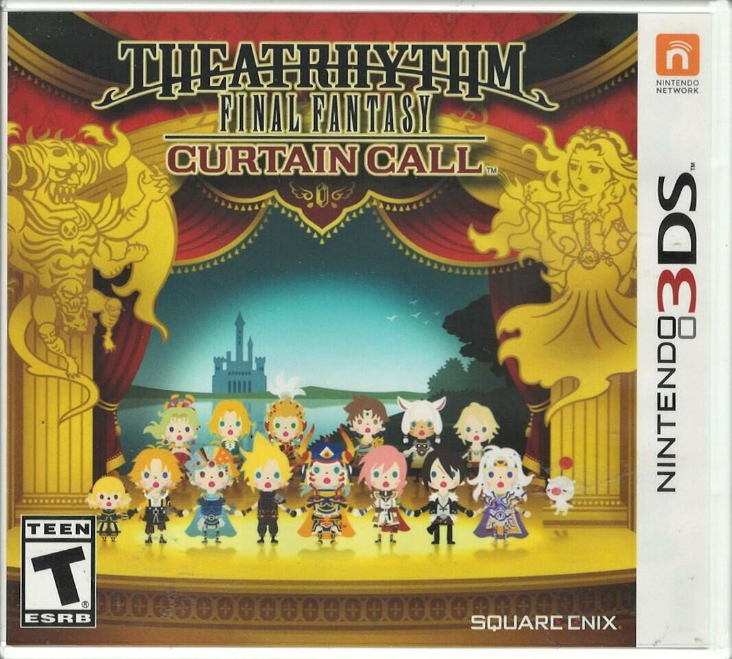 PRODUCT DETAILS 【商品情報】・商品名：Theatrhythm Final Fantasy: Curtain Call 3DS (Brand New Factory Sealed US Version・対応機種：ニンテンドー3DS（3DS）・仕様：北米版（NTSC-U/C）・言語：英語【コンディション】・新品未開封の海外直輸入品です。・パッケージに輸送によるスレ・小傷がある場合があります。 ■ 北米版ゲームについてのご注意（必ずお読みください） 【北米版 ゲームについてのご注意】こちらの商品は、海外仕様のゲームソフトです。・ニンテンドー3DS（3DS）は本体にリージョン制限があるため、日本国内の本体では通常そのままプレイすることはできません。・北米版の本体など、ソフトに対応した本体が必要です。・ゲーム内の表示および音声は、基本的に英語などの外国語です。日本語には対応していない場合があります。・映像方式や接続するテレビ・モニターによっては、正常に表示されない場合があります。・海外版であることや、お手持ちの本体で使用できないことを理由とした返品・交換はお受けできません。 ■ ご注意 ・掲載画像は実物に近い色味になるよう調整しておりますが、ご利用の環境により差異が生じる場合があります。・複数店舗で在庫を共有しているため、ご注文後に在庫切れとなる場合がございます。・海外倉庫からのお取り寄せのため、発送までに数日〜2〜3週間程度かかる場合があります。 ■ 納期についてお届けの目安を必ずご確認ください。 ご注意 海外からの輸入品となります。海外輸送のため、外箱に軽微なスレ等がある場合がございますが、商品本体には影響ございません。 ※在庫状況は仕入先の在庫情報をもとに出来る限り正確に表示しておりますが、取寄せ商品のため、タイミングによりご注文後に欠品・キャンセルとなる場合がございます。