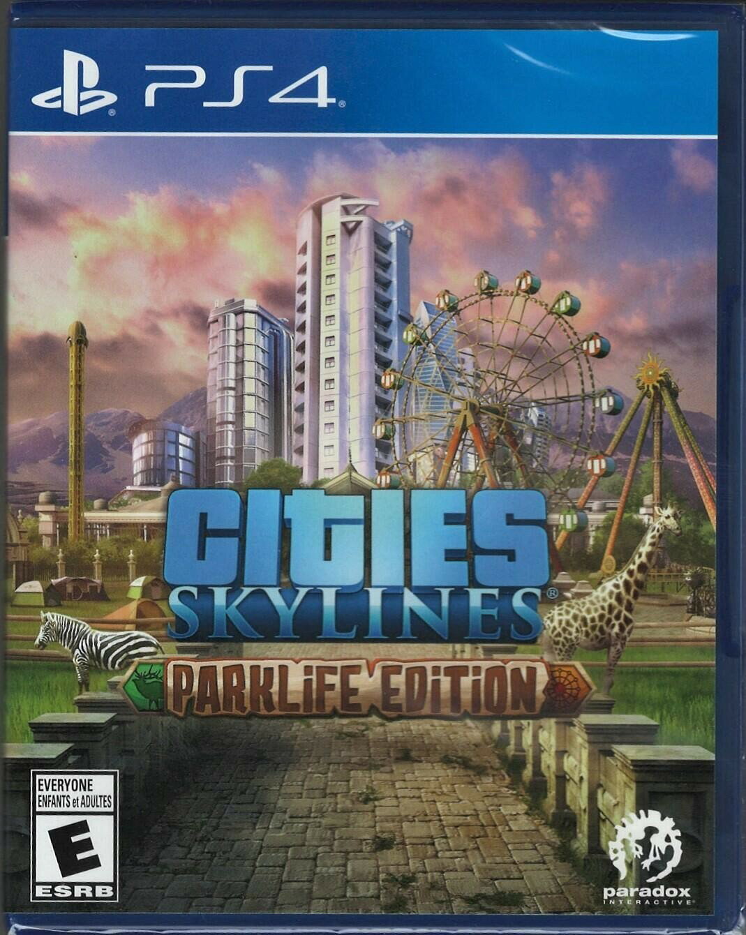 PRODUCT DETAILS 【商品情報】・商品名：Cities Skylines Parklife Edition PS4 (Brand New Factory Sealed US Version) PlayS・対応機種：プレイステーション4（PS4）・仕様：北米版（NTSC-U/C）・言語：英語【コンディション】・新品未開封の海外直輸入品です。・パッケージに輸送によるスレ・小傷がある場合があります。 ■ 北米版ゲームについてのご注意（必ずお読みください） 【北米版 ゲームについてのご注意】こちらの商品は、北米版（海外仕様）のゲームソフトです。・プレイステーション4（PS4）本体はリージョンフリーのため、日本国内の本体でもプレイいただけます。・ゲーム内の表示および音声は、基本的に英語です。日本語には対応していない場合があります。・オンライン機能・ダウンロードコンテンツ等は、アカウントの地域により利用できない場合があります。・海外版であることを理由とした返品・交換はお受けできません。 ■ ご注意 ・掲載画像は実物に近い色味になるよう調整しておりますが、ご利用の環境により差異が生じる場合があります。・複数店舗で在庫を共有しているため、ご注文後に在庫切れとなる場合がございます。・海外倉庫からのお取り寄せのため、発送までに数日〜2〜3週間程度かかる場合があります。 ■ 納期についてお届けの目安を必ずご確認ください。 ご注意 海外からの輸入品となります。海外輸送のため、外箱に軽微なスレ等がある場合がございますが、商品本体には影響ございません。 ※在庫状況は仕入先の在庫情報をもとに出来る限り正確に表示しておりますが、取寄せ商品のため、タイミングによりご注文後に欠品・キャンセルとなる場合がございます。