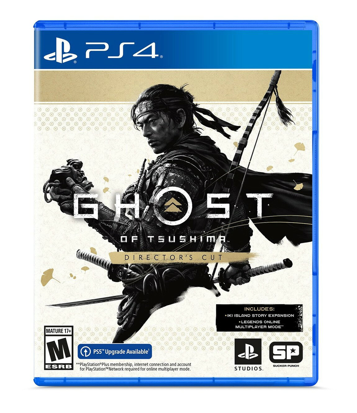 PRODUCT DETAILS 【商品情報】・商品名：Ghost of Tsushima Director's Cut - PlayStation 4・対応機種：プレイステーション4（PS4）・仕様：北米版（NTSC-U/C）・言語：英語【コンディション】・新品未開封の海外直輸入品です。・パッケージに輸送によるスレ・小傷がある場合があります。 ■ 北米版ゲームについてのご注意（必ずお読みください） 【北米版 ゲームについてのご注意】こちらの商品は、北米版（海外仕様）のゲームソフトです。・プレイステーション4（PS4）本体はリージョンフリーのため、日本国内の本体でもプレイいただけます。・ゲーム内の表示および音声は、基本的に英語です。日本語には対応していない場合があります。・オンライン機能・ダウンロードコンテンツ等は、アカウントの地域により利用できない場合があります。・海外版であることを理由とした返品・交換はお受けできません。 ■ ご注意 ・掲載画像は実物に近い色味になるよう調整しておりますが、ご利用の環境により差異が生じる場合があります。・複数店舗で在庫を共有しているため、ご注文後に在庫切れとなる場合がございます。・海外倉庫からのお取り寄せのため、発送までに数日〜2〜3週間程度かかる場合があります。 ■ 納期についてお届けの目安を必ずご確認ください。 ご注意 海外からの輸入品となります。海外輸送のため、外箱に軽微なスレ等がある場合がございますが、商品本体には影響ございません。 ※在庫状況は仕入先の在庫情報をもとに出来る限り正確に表示しておりますが、取寄せ商品のため、タイミングによりご注文後に欠品・キャンセルとなる場合がございます。