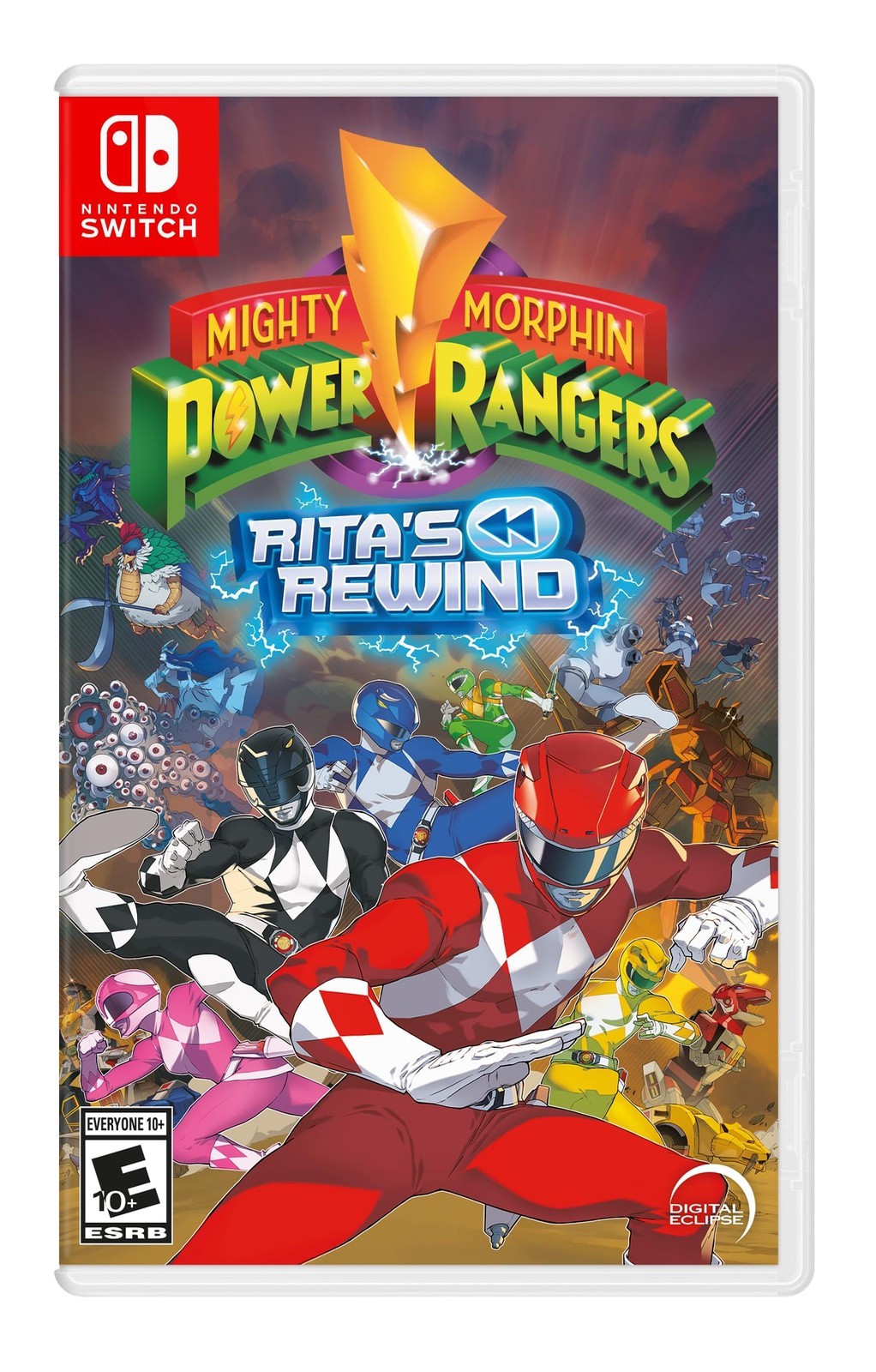 PRODUCT DETAILS 【商品情報】・商品名：Mighty Morphin Power Rangers Ritas Rewind - Nintendo Switch・対応機種：ニンテンドースイッチ（Switch）・仕様：北米版（NTSC-U/C）・言語：英語【コンディション】・新品未開封の海外直輸入品です。・パッケージに輸送によるスレ・小傷がある場合があります。 ■ 北米版ゲームについてのご注意（必ずお読みください） 【北米版 ゲームについてのご注意】こちらの商品は、北米版（海外仕様）のゲームソフトです。・ニンテンドースイッチ（Switch）本体はリージョンフリーのため、日本国内の本体でもプレイいただけます。・ゲーム内の表示および音声は、基本的に英語です。日本語には対応していない場合があります。・オンライン機能・ダウンロードコンテンツ等は、アカウントの地域により利用できない場合があります。・海外版であることを理由とした返品・交換はお受けできません。 ■ ご注意 ・掲載画像は実物に近い色味になるよう調整しておりますが、ご利用の環境により差異が生じる場合があります。・複数店舗で在庫を共有しているため、ご注文後に在庫切れとなる場合がございます。・海外倉庫からのお取り寄せのため、発送までに数日〜2〜3週間程度かかる場合があります。 ■ 納期についてお届けの目安を必ずご確認ください。 ご注意 海外からの輸入品となります。海外輸送のため、外箱に軽微なスレ等がある場合がございますが、商品本体には影響ございません。 ※在庫状況は仕入先の在庫情報をもとに出来る限り正確に表示しておりますが、取寄せ商品のため、タイミングによりご注文後に欠品・キャンセルとなる場合がございます。