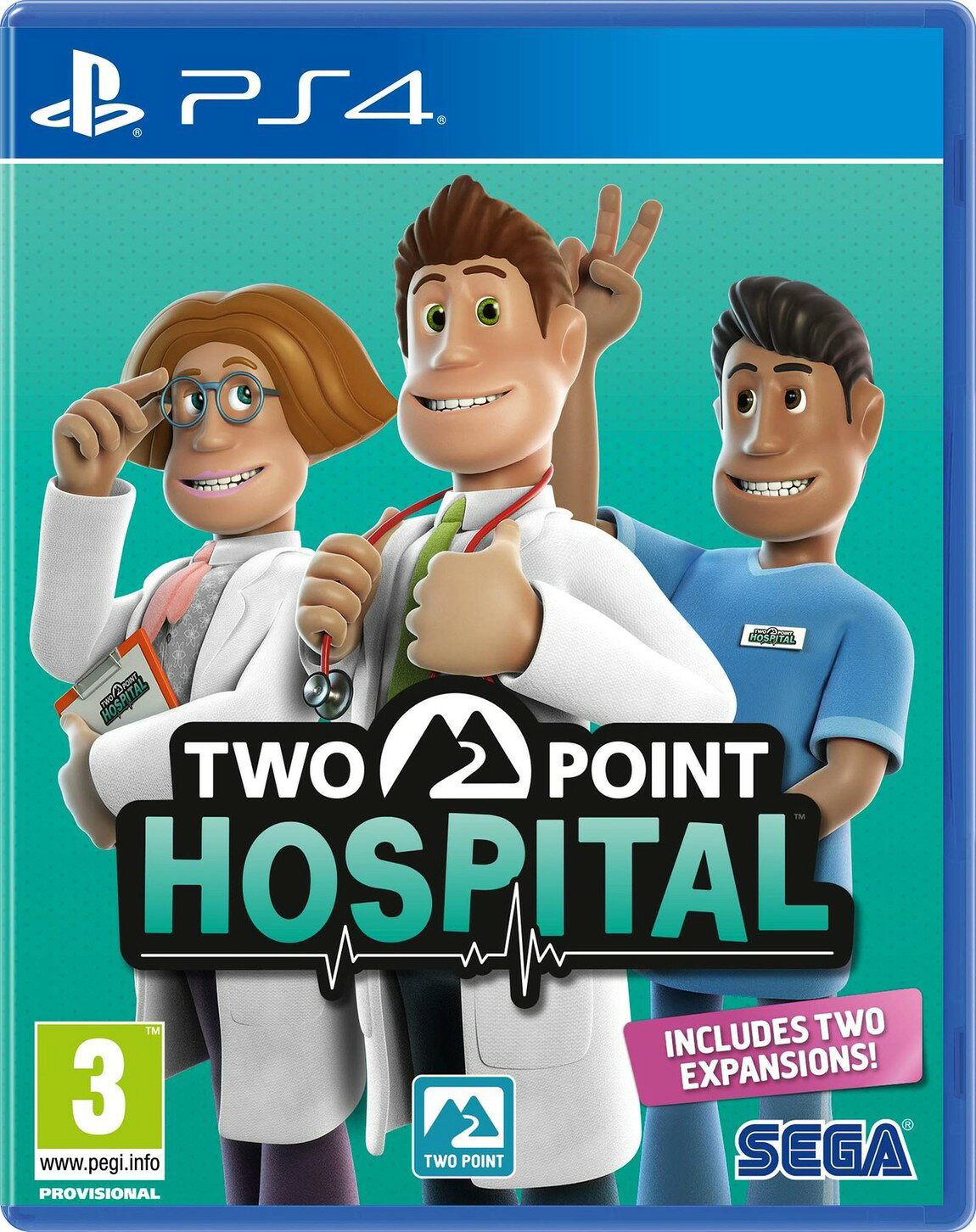 PRODUCT DETAILS 【商品情報】・商品名：Two Point Hospital - PlayStation 4・対応機種：プレイステーション4（PS4）・仕様：北米版（NTSC-U/C）・言語：英語【コンディション】・新品未開封の海外直輸入品です。・パッケージに輸送によるスレ・小傷がある場合があります。 ■ 北米版ゲームについてのご注意（必ずお読みください） 【北米版 ゲームについてのご注意】こちらの商品は、北米版（海外仕様）のゲームソフトです。・プレイステーション4（PS4）本体はリージョンフリーのため、日本国内の本体でもプレイいただけます。・ゲーム内の表示および音声は、基本的に英語です。日本語には対応していない場合があります。・オンライン機能・ダウンロードコンテンツ等は、アカウントの地域により利用できない場合があります。・海外版であることを理由とした返品・交換はお受けできません。 ■ ご注意 ・掲載画像は実物に近い色味になるよう調整しておりますが、ご利用の環境により差異が生じる場合があります。・複数店舗で在庫を共有しているため、ご注文後に在庫切れとなる場合がございます。・海外倉庫からのお取り寄せのため、発送までに数日〜2〜3週間程度かかる場合があります。 ■ 納期についてお届けの目安を必ずご確認ください。 ご注意 海外からの輸入品となります。海外輸送のため、外箱に軽微なスレ等がある場合がございますが、商品本体には影響ございません。 ※在庫状況は仕入先の在庫情報をもとに出来る限り正確に表示しておりますが、取寄せ商品のため、タイミングによりご注文後に欠品・キャンセルとなる場合がございます。