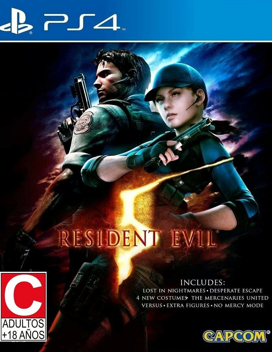 Resident Evil 5 HD - PlayStation 4 北米版 PS4 プレイステーション4 海外版ソフト