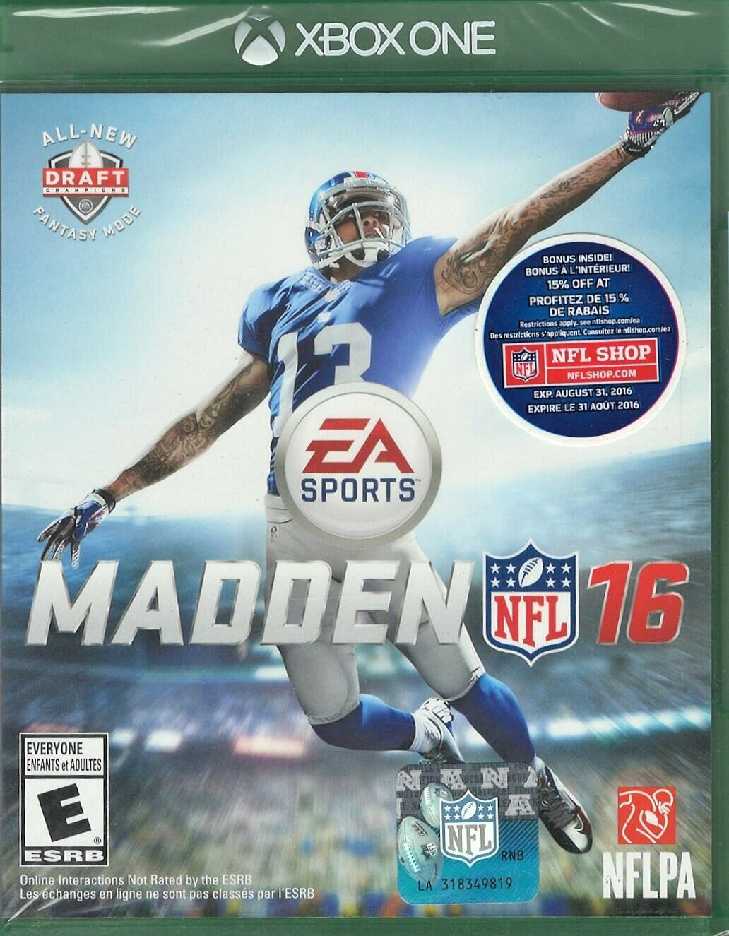 Madden NFL 16 Xbox One (Brand New Factory Sealed US Version) Xbox One, xbox_one 北米版 Xbox One Xbox One 海外版ソフト