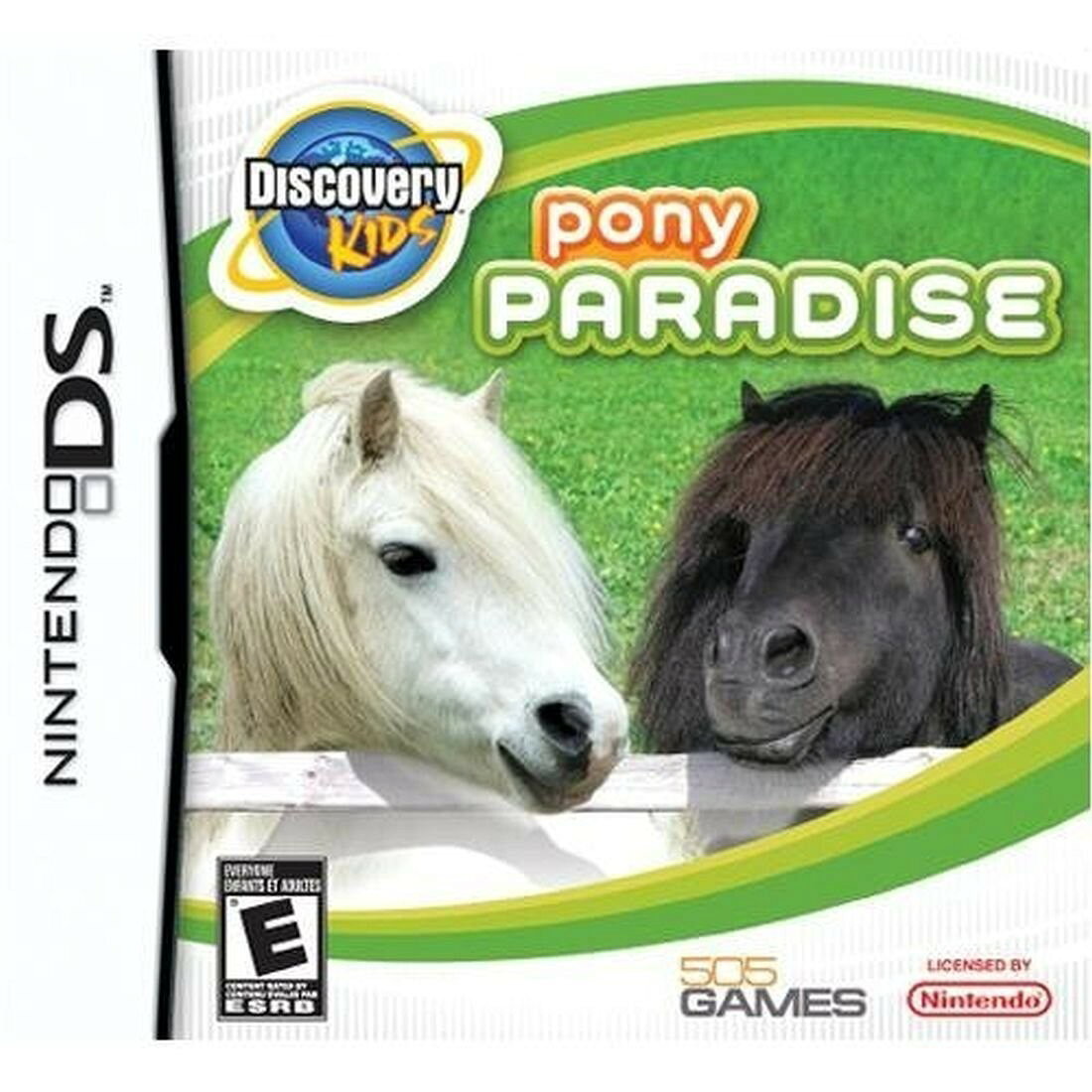 PRODUCT DETAILS 【商品情報】・商品名：Discovery Kids: Pony Paradise - Nintendo DS・対応機種：ニンテンドーDS（DS）・仕様：北米版（NTSC-U/C）・言語：英語【コンディション】・新品未開封の海外直輸入品です。・パッケージに輸送によるスレ・小傷がある場合があります。 ■ 北米版ゲームについてのご注意（必ずお読みください） 【北米版 ゲームについてのご注意】こちらの商品は、北米版（海外仕様）のゲームソフトです。・ニンテンドーDS（DS）本体はリージョンフリーのため、日本国内の本体でもプレイいただけます。・ゲーム内の表示および音声は、基本的に英語です。日本語には対応していない場合があります。・オンライン機能・ダウンロードコンテンツ等は、アカウントの地域により利用できない場合があります。・海外版であることを理由とした返品・交換はお受けできません。 ■ ご注意 ・掲載画像は実物に近い色味になるよう調整しておりますが、ご利用の環境により差異が生じる場合があります。・複数店舗で在庫を共有しているため、ご注文後に在庫切れとなる場合がございます。・海外倉庫からのお取り寄せのため、発送までに数日〜2〜3週間程度かかる場合があります。 ■ 納期についてお届けの目安を必ずご確認ください。 ご注意 海外からの輸入品となります。海外輸送のため、外箱に軽微なスレ等がある場合がございますが、商品本体には影響ございません。 ※在庫状況は仕入先の在庫情報をもとに出来る限り正確に表示しておりますが、取寄せ商品のため、タイミングによりご注文後に欠品・キャンセルとなる場合がございます。