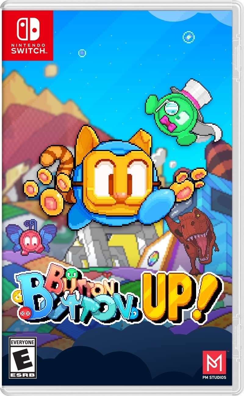 PRODUCT DETAILS 【商品情報】・商品名：Button Button Up! - Nintendo Switch・対応機種：ニンテンドースイッチ（Switch）・仕様：北米版（NTSC-U/C）・言語：英語【コンディション】・新品未開封の海外直輸入品です。・パッケージに輸送によるスレ・小傷がある場合があります。 ■ 北米版ゲームについてのご注意（必ずお読みください） 【北米版 ゲームについてのご注意】こちらの商品は、北米版（海外仕様）のゲームソフトです。・ニンテンドースイッチ（Switch）本体はリージョンフリーのため、日本国内の本体でもプレイいただけます。・ゲーム内の表示および音声は、基本的に英語です。日本語には対応していない場合があります。・オンライン機能・ダウンロードコンテンツ等は、アカウントの地域により利用できない場合があります。・海外版であることを理由とした返品・交換はお受けできません。 ■ ご注意 ・掲載画像は実物に近い色味になるよう調整しておりますが、ご利用の環境により差異が生じる場合があります。・複数店舗で在庫を共有しているため、ご注文後に在庫切れとなる場合がございます。・海外倉庫からのお取り寄せのため、発送までに数日〜2〜3週間程度かかる場合があります。 ■ 納期についてお届けの目安を必ずご確認ください。 ご注意 海外からの輸入品となります。海外輸送のため、外箱に軽微なスレ等がある場合がございますが、商品本体には影響ございません。 ※在庫状況は仕入先の在庫情報をもとに出来る限り正確に表示しておりますが、取寄せ商品のため、タイミングによりご注文後に欠品・キャンセルとなる場合がございます。