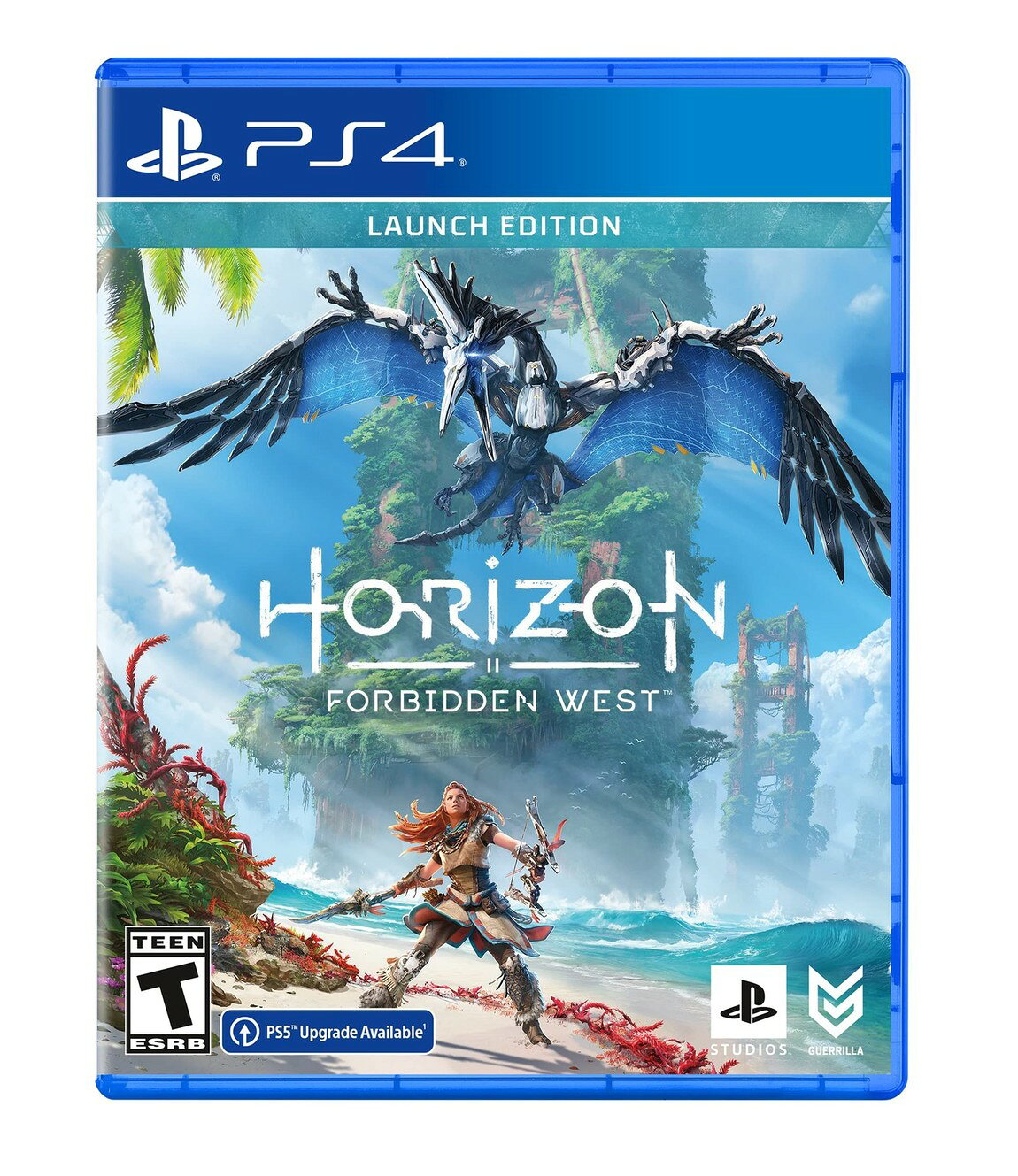 PRODUCT DETAILS 【商品情報】・商品名：Horizon Forbidden West Launch Edition - PlayStation 4・対応機種：プレイステーション4（PS4）・仕様：北米版（NTSC-U/C）・言語：英語【コンディション】・新品未開封の海外直輸入品です。・パッケージに輸送によるスレ・小傷がある場合があります。 ■ 北米版ゲームについてのご注意（必ずお読みください） 【北米版 ゲームについてのご注意】こちらの商品は、北米版（海外仕様）のゲームソフトです。・プレイステーション4（PS4）本体はリージョンフリーのため、日本国内の本体でもプレイいただけます。・ゲーム内の表示および音声は、基本的に英語です。日本語には対応していない場合があります。・オンライン機能・ダウンロードコンテンツ等は、アカウントの地域により利用できない場合があります。・海外版であることを理由とした返品・交換はお受けできません。 ■ ご注意 ・掲載画像は実物に近い色味になるよう調整しておりますが、ご利用の環境により差異が生じる場合があります。・複数店舗で在庫を共有しているため、ご注文後に在庫切れとなる場合がございます。・海外倉庫からのお取り寄せのため、発送までに数日〜2〜3週間程度かかる場合があります。 ■ 納期についてお届けの目安を必ずご確認ください。 ご注意 海外からの輸入品となります。海外輸送のため、外箱に軽微なスレ等がある場合がございますが、商品本体には影響ございません。 ※在庫状況は仕入先の在庫情報をもとに出来る限り正確に表示しておりますが、取寄せ商品のため、タイミングによりご注文後に欠品・キャンセルとなる場合がございます。