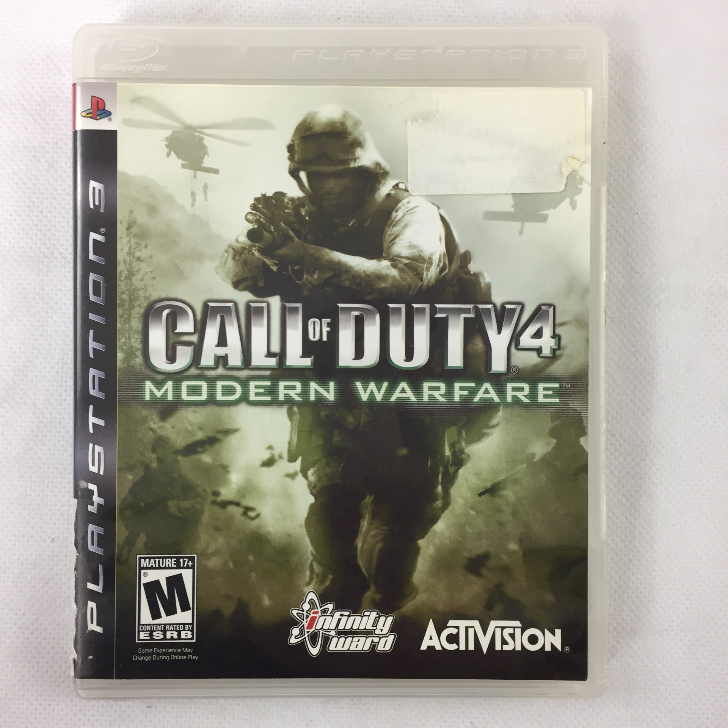 PRODUCT DETAILS 【商品情報】・商品名：Call of Duty 4: Modern Warfare - Playstation 3・対応機種：PlayStation 3（PS3）・仕様：北米版（NTSC-U/C）・言語：英語【コンディション】・海外直輸入品です。・パッケージに輸送によるスレ・小傷がある場合があります。 ■ 北米版ゲームについてのご注意（必ずお読みください） 【北米版 ゲームについてのご注意】こちらの商品は、北米版（海外仕様）のゲームソフトです。・PS3のゲームディスクはリージョンフリーのため、日本国内のPS3本体でもプレイいただけます。・ゲーム内の表示および音声は英語です。日本語には対応しておりません。・追加コンテンツ（DLC）やオンライン機能のご利用には、北米（海外）アカウントが必要となる場合があります。・一部のタイトルでは、お手持ちの本体・環境により正常に動作しない場合があります。・海外版であることを理由とした返品・交換はお受けできません。 ■ ご注意 ・掲載画像は実物に近い色味になるよう調整しておりますが、ご利用の環境により差異が生じる場合があります。・複数店舗で在庫を共有しているため、ご注文後に在庫切れとなる場合がございます。・海外倉庫からのお取り寄せのため、発送までに数日〜2〜3週間程度かかる場合があります。 ■ 納期についてお届けの目安を必ずご確認ください。 ご注意 海外からの輸入品となります。海外輸送のため、外箱に軽微なスレ等がある場合がございますが、商品本体には影響ございません。 ※在庫状況は仕入先の在庫情報をもとに出来る限り正確に表示しておりますが、取寄せ商品のため、タイミングによりご注文後に欠品・キャンセルとなる場合がございます。