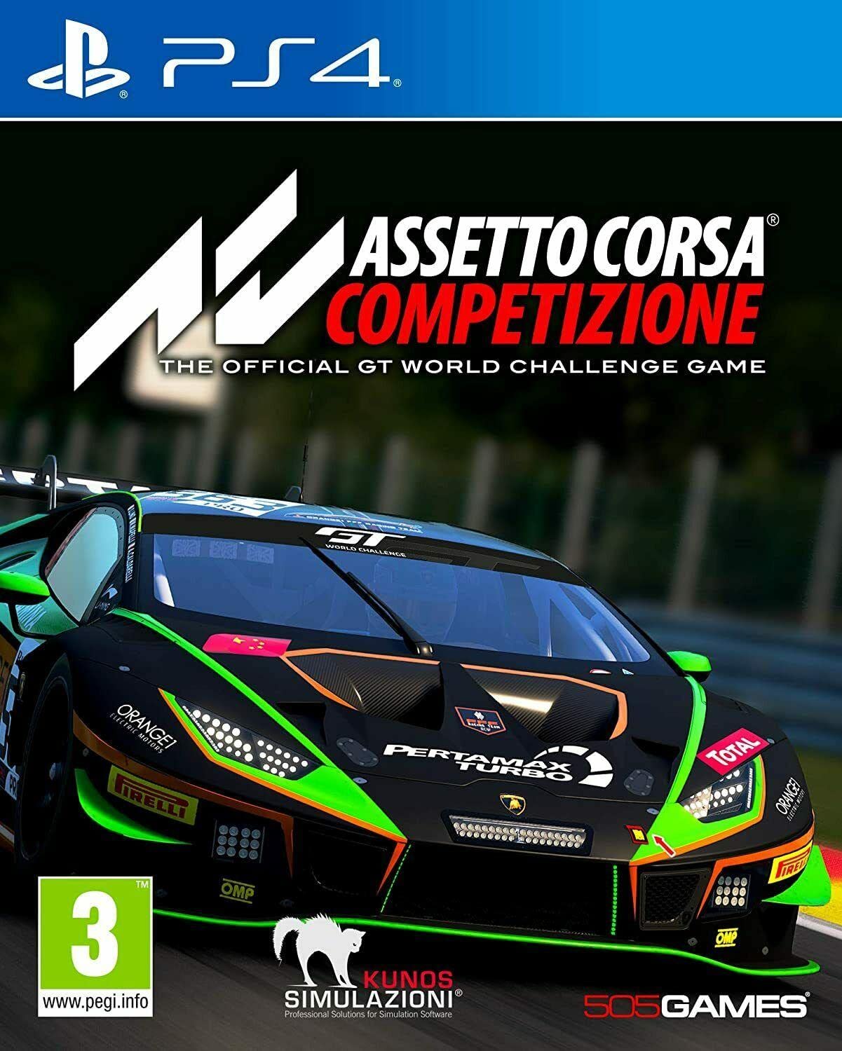 PRODUCT DETAILS 【商品情報】・商品名：Assetto Corsa Competizione・対応機種：PlayStation 4（PS4）・仕様：北米版（NTSC-U/C）・言語：英語【コンディション】・海外直輸入品です。・パッケージに輸送によるスレ・小傷がある場合があります。 ■ 北米版ゲームについてのご注意（必ずお読みください） 【北米版 ゲームについてのご注意】こちらの商品は、北米版（海外仕様）のゲームソフトです。・PS4のゲームディスクはリージョンフリーのため、日本国内のPS4本体でもプレイいただけます。・ゲーム内の表示および音声は英語です。日本語には対応しておりません。・追加コンテンツ（DLC）やオンライン機能のご利用には、北米（海外）アカウントが必要となる場合があります。・一部のタイトルでは、お手持ちの本体・環境により正常に動作しない場合があります。・海外版であることを理由とした返品・交換はお受けできません。 ■ ご注意 ・掲載画像は実物に近い色味になるよう調整しておりますが、ご利用の環境により差異が生じる場合があります。・複数店舗で在庫を共有しているため、ご注文後に在庫切れとなる場合がございます。・海外倉庫からのお取り寄せのため、発送までに数日〜2〜3週間程度かかる場合があります。 ■ 納期についてお届けの目安を必ずご確認ください。 ご注意 海外からの輸入品となります。海外輸送のため、外箱に軽微なスレ等がある場合がございますが、商品本体には影響ございません。 ※在庫状況は仕入先の在庫情報をもとに出来る限り正確に表示しておりますが、取寄せ商品のため、タイミングによりご注文後に欠品・キャンセルとなる場合がございます。