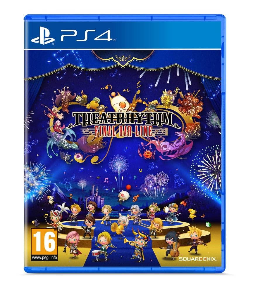 PRODUCT DETAILS 【商品情報】・商品名：Theatrhythm Final Bar Line (PlayStation 4)・対応機種：PlayStation 4（PS4）・仕様：北米版（NTSC-U/C）・言語：英語【コンディション】・海外直輸入品です。・パッケージに輸送によるスレ・小傷がある場合があります。 ■ 北米版ゲームについてのご注意（必ずお読みください） 【北米版 ゲームについてのご注意】こちらの商品は、北米版（海外仕様）のゲームソフトです。・PS4のゲームディスクはリージョンフリーのため、日本国内のPS4本体でもプレイいただけます。・ゲーム内の表示および音声は英語です。日本語には対応しておりません。・追加コンテンツ（DLC）やオンライン機能のご利用には、北米（海外）アカウントが必要となる場合があります。・一部のタイトルでは、お手持ちの本体・環境により正常に動作しない場合があります。・海外版であることを理由とした返品・交換はお受けできません。 ■ ご注意 ・掲載画像は実物に近い色味になるよう調整しておりますが、ご利用の環境により差異が生じる場合があります。・複数店舗で在庫を共有しているため、ご注文後に在庫切れとなる場合がございます。・海外倉庫からのお取り寄せのため、発送までに数日〜2〜3週間程度かかる場合があります。 ■ 納期についてお届けの目安を必ずご確認ください。 ご注意 海外からの輸入品となります。海外輸送のため、外箱に軽微なスレ等がある場合がございますが、商品本体には影響ございません。 ※在庫状況は仕入先の在庫情報をもとに出来る限り正確に表示しておりますが、取寄せ商品のため、タイミングによりご注文後に欠品・キャンセルとなる場合がございます。