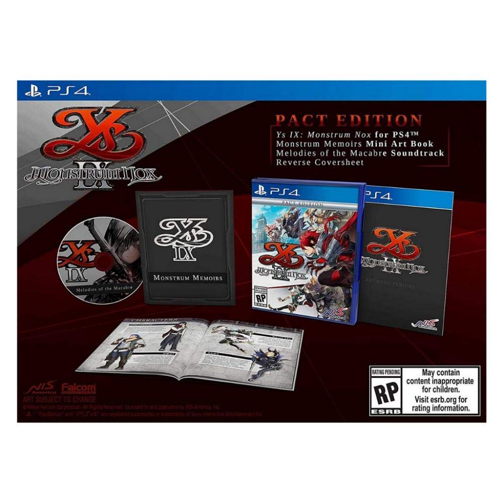 Ys Ix: Monstrom Nox - Pact Edition - PlayStation 4 北米版 PS4 プレイステーション4 海外版ソフト