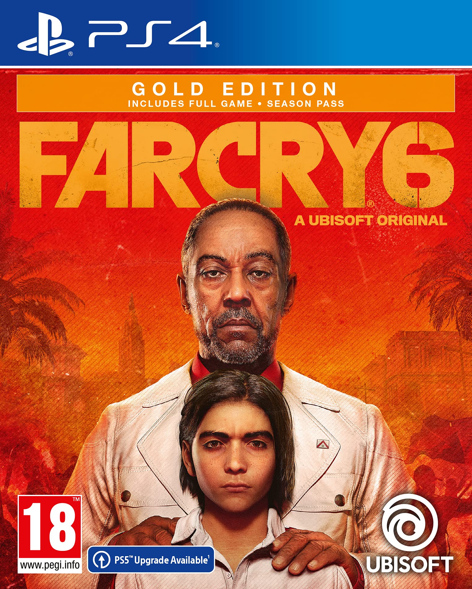 PRODUCT DETAILS 【商品情報】・商品名：Ubisoft Far Cry 6 Gold Edition (PS4)・対応機種：PlayStation 4（PS4）・仕様：北米版（NTSC-U/C）・言語：英語【コンディション】・海外直輸入品です。・パッケージに輸送によるスレ・小傷がある場合があります。 ■ 北米版ゲームについてのご注意（必ずお読みください） 【北米版 ゲームについてのご注意】こちらの商品は、北米版（海外仕様）のゲームソフトです。・PS4のゲームディスクはリージョンフリーのため、日本国内のPS4本体でもプレイいただけます。・ゲーム内の表示および音声は英語です。日本語には対応しておりません。・追加コンテンツ（DLC）やオンライン機能のご利用には、北米（海外）アカウントが必要となる場合があります。・一部のタイトルでは、お手持ちの本体・環境により正常に動作しない場合があります。・海外版であることを理由とした返品・交換はお受けできません。 ■ ご注意 ・掲載画像は実物に近い色味になるよう調整しておりますが、ご利用の環境により差異が生じる場合があります。・複数店舗で在庫を共有しているため、ご注文後に在庫切れとなる場合がございます。・海外倉庫からのお取り寄せのため、発送までに数日〜2〜3週間程度かかる場合があります。 ■ 納期についてお届けの目安を必ずご確認ください。 ご注意 海外からの輸入品となります。海外輸送のため、外箱に軽微なスレ等がある場合がございますが、商品本体には影響ございません。 ※在庫状況は仕入先の在庫情報をもとに出来る限り正確に表示しておりますが、取寄せ商品のため、タイミングによりご注文後に欠品・キャンセルとなる場合がございます。