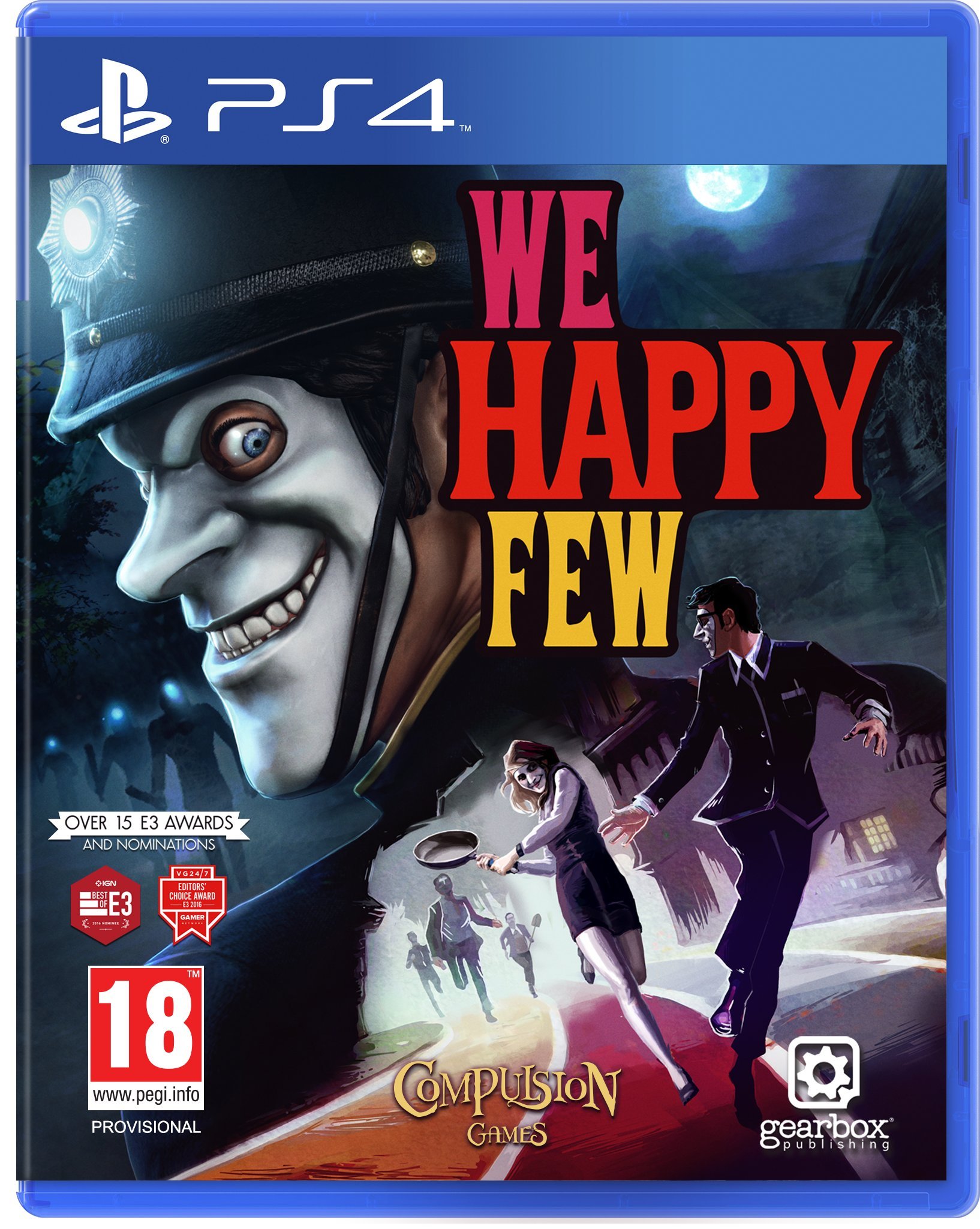 PRODUCT DETAILS 【商品情報】・商品名：We Happy Few (PS4)・対応機種：PlayStation 4（PS4）・仕様：北米版（NTSC-U/C）・言語：英語【コンディション】・海外直輸入品です。・パッケージに輸送によるスレ・小傷がある場合があります。 ■ 北米版ゲームについてのご注意（必ずお読みください） 【北米版 ゲームについてのご注意】こちらの商品は、北米版（海外仕様）のゲームソフトです。・PS4のゲームディスクはリージョンフリーのため、日本国内のPS4本体でもプレイいただけます。・ゲーム内の表示および音声は英語です。日本語には対応しておりません。・追加コンテンツ（DLC）やオンライン機能のご利用には、北米（海外）アカウントが必要となる場合があります。・一部のタイトルでは、お手持ちの本体・環境により正常に動作しない場合があります。・海外版であることを理由とした返品・交換はお受けできません。 ■ ご注意 ・掲載画像は実物に近い色味になるよう調整しておりますが、ご利用の環境により差異が生じる場合があります。・複数店舗で在庫を共有しているため、ご注文後に在庫切れとなる場合がございます。・海外倉庫からのお取り寄せのため、発送までに数日〜2〜3週間程度かかる場合があります。 ■ 納期についてお届けの目安を必ずご確認ください。 ご注意 海外からの輸入品となります。海外輸送のため、外箱に軽微なスレ等がある場合がございますが、商品本体には影響ございません。 ※在庫状況は仕入先の在庫情報をもとに出来る限り正確に表示しておりますが、取寄せ商品のため、タイミングによりご注文後に欠品・キャンセルとなる場合がございます。