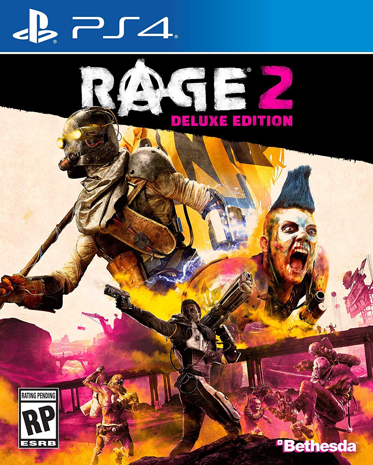 PRODUCT DETAILS 【商品情報】・商品名：Rage 2 - PlayStation 4 Deluxe Edition [Amazon Exclusive Bonus]・対応機種：PlayStation 4（PS4）・仕様：北米版（NTSC-U/C）・言語：英語【コンディション】・海外直輸入品です。・パッケージに輸送によるスレ・小傷がある場合があります。 ■ 北米版ゲームについてのご注意（必ずお読みください） 【北米版 ゲームについてのご注意】こちらの商品は、北米版（海外仕様）のゲームソフトです。・PS4のゲームディスクはリージョンフリーのため、日本国内のPS4本体でもプレイいただけます。・ゲーム内の表示および音声は英語です。日本語には対応しておりません。・追加コンテンツ（DLC）やオンライン機能のご利用には、北米（海外）アカウントが必要となる場合があります。・一部のタイトルでは、お手持ちの本体・環境により正常に動作しない場合があります。・海外版であることを理由とした返品・交換はお受けできません。 ■ ご注意 ・掲載画像は実物に近い色味になるよう調整しておりますが、ご利用の環境により差異が生じる場合があります。・複数店舗で在庫を共有しているため、ご注文後に在庫切れとなる場合がございます。・海外倉庫からのお取り寄せのため、発送までに数日〜2〜3週間程度かかる場合があります。 ■ 納期についてお届けの目安を必ずご確認ください。 ご注意 海外からの輸入品となります。海外輸送のため、外箱に軽微なスレ等がある場合がございますが、商品本体には影響ございません。 ※在庫状況は仕入先の在庫情報をもとに出来る限り正確に表示しておりますが、取寄せ商品のため、タイミングによりご注文後に欠品・キャンセルとなる場合がございます。