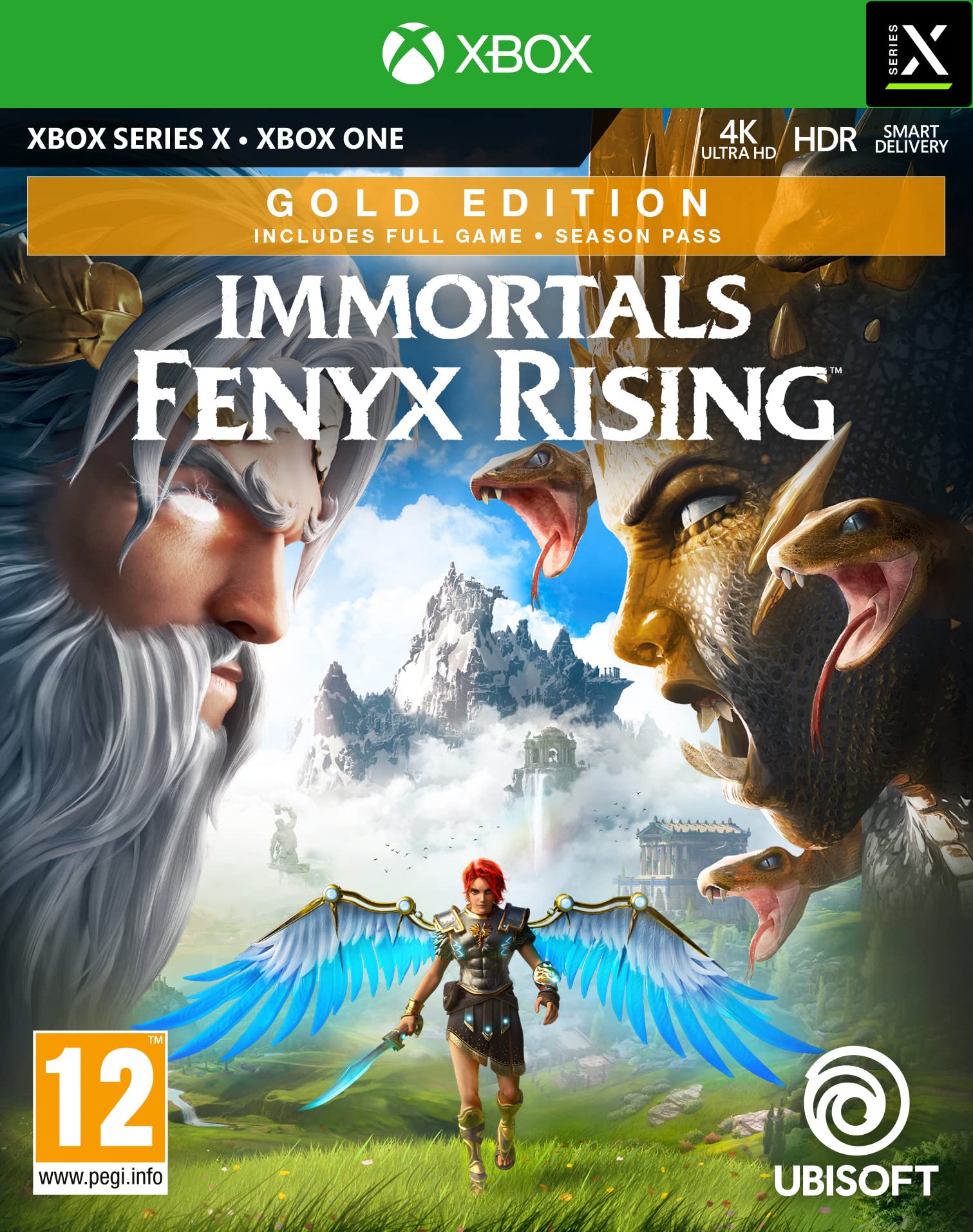 PRODUCT DETAILS 【商品情報】・商品名：Ubisoft Immortals Fenyx Rising (Gold Edition)・対応機種：PlayStation 4（PS4）・仕様：北米版（NTSC-U/C）・言語：英語【コンディション】・海外直輸入品です。・パッケージに輸送によるスレ・小傷がある場合があります。 ■ 北米版ゲームについてのご注意（必ずお読みください） 【北米版 ゲームについてのご注意】こちらの商品は、北米版（海外仕様）のゲームソフトです。・PS4のゲームディスクはリージョンフリーのため、日本国内のPS4本体でもプレイいただけます。・ゲーム内の表示および音声は英語です。日本語には対応しておりません。・追加コンテンツ（DLC）やオンライン機能のご利用には、北米（海外）アカウントが必要となる場合があります。・一部のタイトルでは、お手持ちの本体・環境により正常に動作しない場合があります。・海外版であることを理由とした返品・交換はお受けできません。 ■ ご注意 ・掲載画像は実物に近い色味になるよう調整しておりますが、ご利用の環境により差異が生じる場合があります。・複数店舗で在庫を共有しているため、ご注文後に在庫切れとなる場合がございます。・海外倉庫からのお取り寄せのため、発送までに数日〜2〜3週間程度かかる場合があります。 ■ 納期についてお届けの目安を必ずご確認ください。 ご注意 海外からの輸入品となります。海外輸送のため、外箱に軽微なスレ等がある場合がございますが、商品本体には影響ございません。 ※在庫状況は仕入先の在庫情報をもとに出来る限り正確に表示しておりますが、取寄せ商品のため、タイミングによりご注文後に欠品・キャンセルとなる場合がございます。