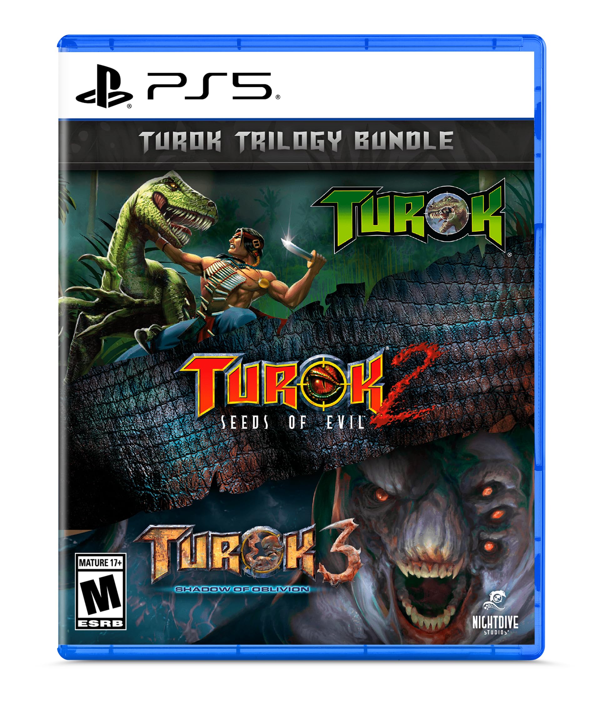 PRODUCT DETAILS 【商品情報】・商品名：Turok Trilogy Bundle - PlayStation 5・対応機種：PlayStation 5（PS5）・仕様：北米版・言語：英語【コンディション】・海外直輸入品です。・パッケージに輸送によるスレ・小傷がある場合があります。 ■ 北米版ゲームについてのご注意（必ずお読みください） 【北米版 ゲームについてのご注意】こちらの商品は、北米版（海外仕様）のゲームソフトです。・PS5のゲームディスクはリージョンフリーのため、日本国内のPS5本体でもプレイいただけます。・ディスク版のため、ディスクドライブ非搭載のPS5 Digital Editionではご利用いただけません。・ゲーム内の表示および音声は英語です。日本語には対応しておりません。・追加コンテンツ（DLC）やオンライン機能のご利用には、北米（海外）アカウントが必要となる場合があります。・一部のタイトルでは、お手持ちの本体・環境により正常に動作しない場合があります。・海外版であることを理由とした返品・交換はお受けできません。 ■ ご注意 ・掲載画像は実物に近い色味になるよう調整しておりますが、ご利用の環境により差異が生じる場合があります。・複数店舗で在庫を共有しているため、ご注文後に在庫切れとなる場合がございます。・海外倉庫からのお取り寄せのため、発送までに数日〜2〜3週間程度かかる場合があります。 ■ 納期についてお届けの目安を必ずご確認ください。 ご注意 海外からの輸入品となります。海外輸送のため、外箱に軽微なスレ等がある場合がございますが、商品本体には影響ございません。 ※在庫状況は仕入先の在庫情報をもとに出来る限り正確に表示しておりますが、取寄せ商品のため、タイミングによりご注文後に欠品・キャンセルとなる場合がございます。