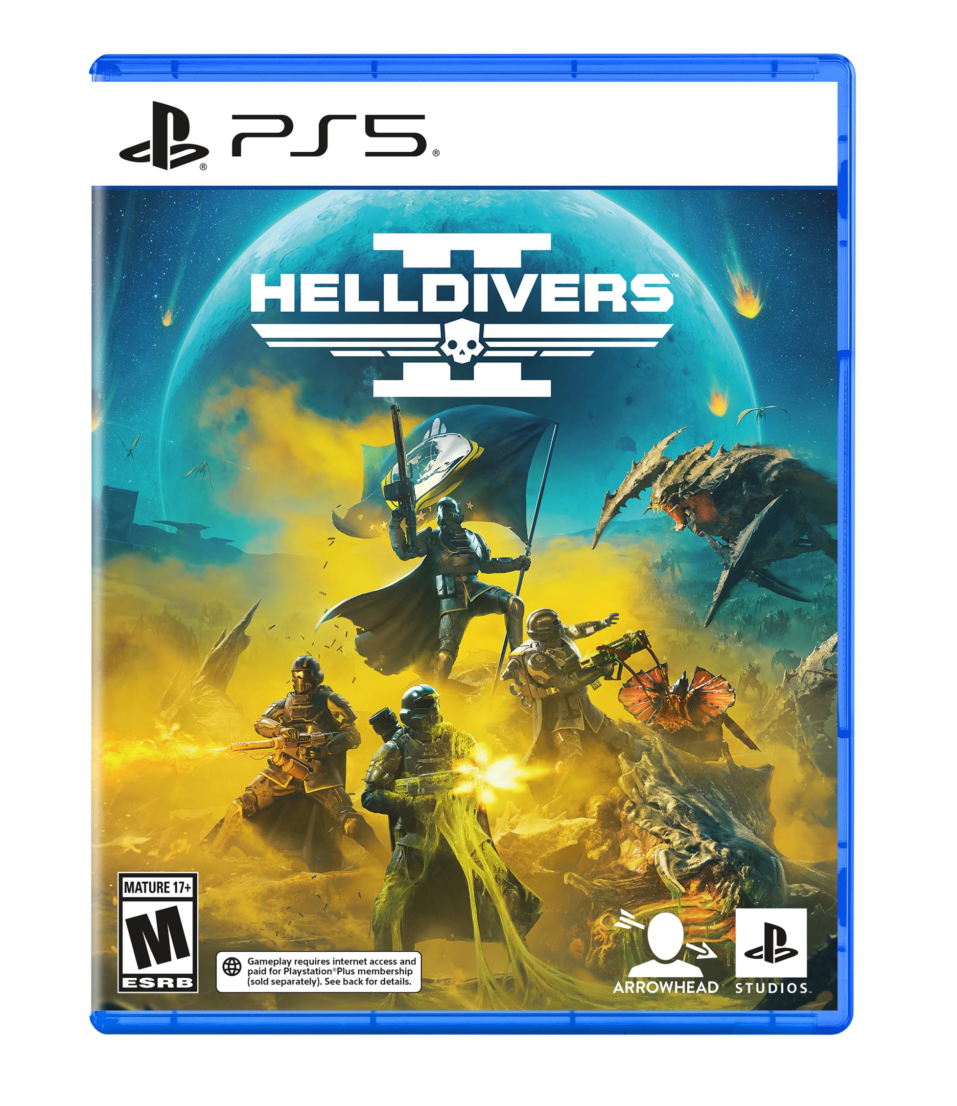 PRODUCT DETAILS 【商品情報】・商品名：Helldivers 2 - PlayStation 5・対応機種：PlayStation 5（PS5）・仕様：北米版・言語：英語【コンディション】・海外直輸入品です。・パッケージに輸送によるスレ・小傷がある場合があります。 ■ 北米版ゲームについてのご注意（必ずお読みください） 【北米版 ゲームについてのご注意】こちらの商品は、北米版（海外仕様）のゲームソフトです。・PS5のゲームディスクはリージョンフリーのため、日本国内のPS5本体でもプレイいただけます。・ディスク版のため、ディスクドライブ非搭載のPS5 Digital Editionではご利用いただけません。・ゲーム内の表示および音声は英語です。日本語には対応しておりません。・追加コンテンツ（DLC）やオンライン機能のご利用には、北米（海外）アカウントが必要となる場合があります。・一部のタイトルでは、お手持ちの本体・環境により正常に動作しない場合があります。・海外版であることを理由とした返品・交換はお受けできません。 ■ ご注意 ・掲載画像は実物に近い色味になるよう調整しておりますが、ご利用の環境により差異が生じる場合があります。・複数店舗で在庫を共有しているため、ご注文後に在庫切れとなる場合がございます。・海外倉庫からのお取り寄せのため、発送までに数日〜2〜3週間程度かかる場合があります。 ■ 納期についてお届けの目安を必ずご確認ください。 ご注意 海外からの輸入品となります。海外輸送のため、外箱に軽微なスレ等がある場合がございますが、商品本体には影響ございません。 ※在庫状況は仕入先の在庫情報をもとに出来る限り正確に表示しておりますが、取寄せ商品のため、タイミングによりご注文後に欠品・キャンセルとなる場合がございます。