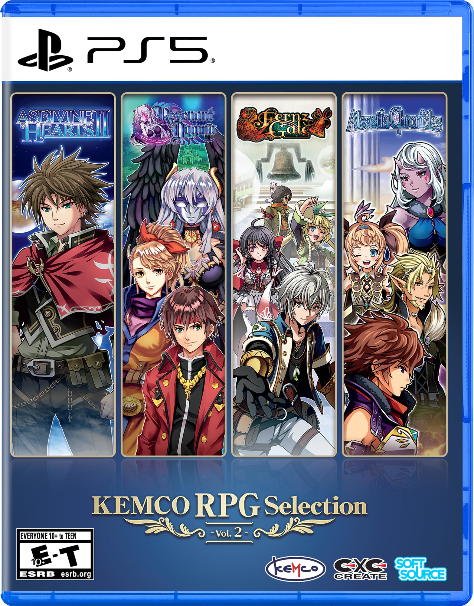 PRODUCT DETAILS 【商品情報】・商品名：KEMCO RPG Selection Vol. 2 - PlayStation 5・対応機種：PlayStation 5（PS5）・仕様：北米版・言語：英語【コンディション】・海外直輸入品です。・パッケージに輸送によるスレ・小傷がある場合があります。 ■ 北米版ゲームについてのご注意（必ずお読みください） 【北米版 ゲームについてのご注意】こちらの商品は、北米版（海外仕様）のゲームソフトです。・PS5のゲームディスクはリージョンフリーのため、日本国内のPS5本体でもプレイいただけます。・ディスク版のため、ディスクドライブ非搭載のPS5 Digital Editionではご利用いただけません。・ゲーム内の表示および音声は英語です。日本語には対応しておりません。・追加コンテンツ（DLC）やオンライン機能のご利用には、北米（海外）アカウントが必要となる場合があります。・一部のタイトルでは、お手持ちの本体・環境により正常に動作しない場合があります。・海外版であることを理由とした返品・交換はお受けできません。 ■ ご注意 ・掲載画像は実物に近い色味になるよう調整しておりますが、ご利用の環境により差異が生じる場合があります。・複数店舗で在庫を共有しているため、ご注文後に在庫切れとなる場合がございます。・海外倉庫からのお取り寄せのため、発送までに数日〜2〜3週間程度かかる場合があります。 ■ 納期についてお届けの目安を必ずご確認ください。 ご注意 海外からの輸入品となります。海外輸送のため、外箱に軽微なスレ等がある場合がございますが、商品本体には影響ございません。 ※在庫状況は仕入先の在庫情報をもとに出来る限り正確に表示しておりますが、取寄せ商品のため、タイミングによりご注文後に欠品・キャンセルとなる場合がございます。