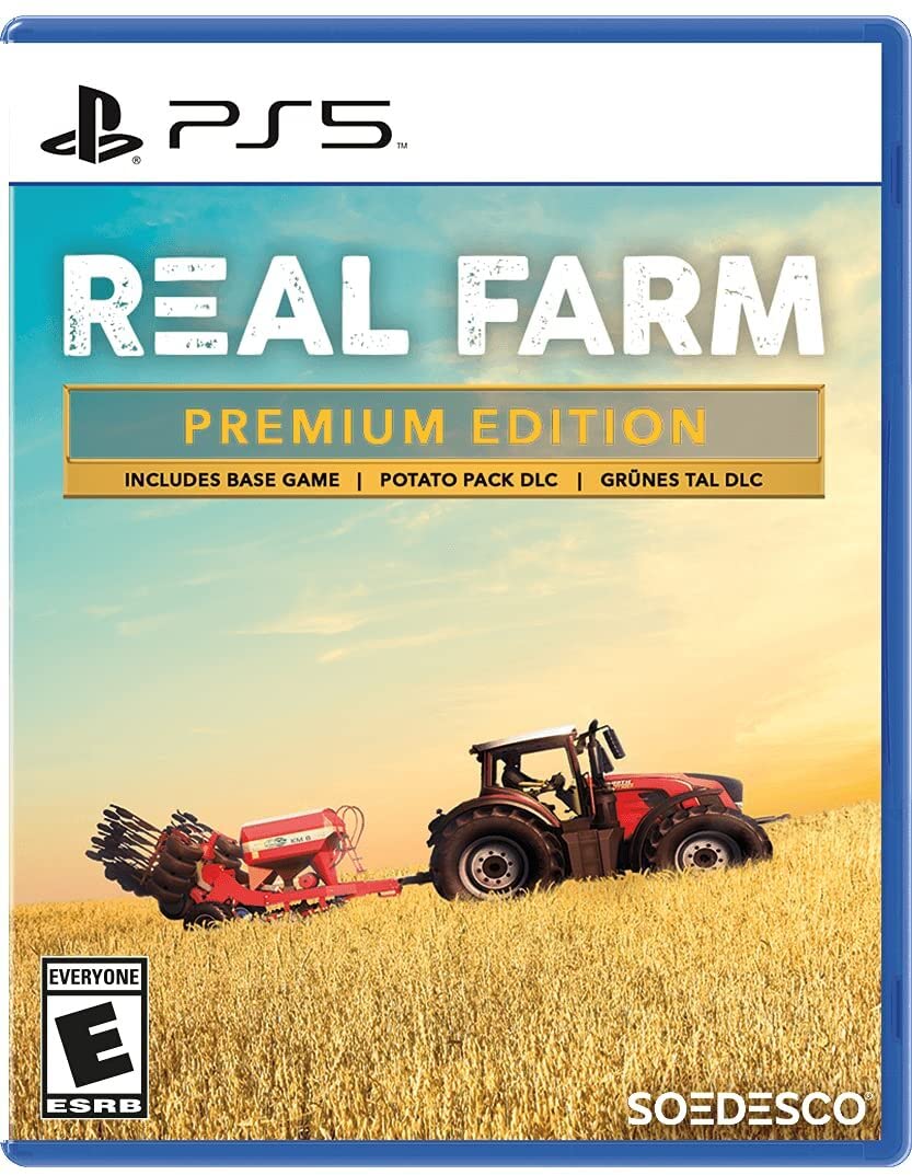 PRODUCT DETAILS 【商品情報】・商品名：Real Farm: Premium Edition - PlayStation 5・対応機種：PlayStation 5（PS5）・仕様：北米版・言語：英語【コンディション】・海外直輸入品です。・パッケージに輸送によるスレ・小傷がある場合があります。 ■ 北米版ゲームについてのご注意（必ずお読みください） 【北米版 ゲームについてのご注意】こちらの商品は、北米版（海外仕様）のゲームソフトです。・PS5のゲームディスクはリージョンフリーのため、日本国内のPS5本体でもプレイいただけます。・ディスク版のため、ディスクドライブ非搭載のPS5 Digital Editionではご利用いただけません。・ゲーム内の表示および音声は英語です。日本語には対応しておりません。・追加コンテンツ（DLC）やオンライン機能のご利用には、北米（海外）アカウントが必要となる場合があります。・一部のタイトルでは、お手持ちの本体・環境により正常に動作しない場合があります。・海外版であることを理由とした返品・交換はお受けできません。 ■ ご注意 ・掲載画像は実物に近い色味になるよう調整しておりますが、ご利用の環境により差異が生じる場合があります。・複数店舗で在庫を共有しているため、ご注文後に在庫切れとなる場合がございます。・海外倉庫からのお取り寄せのため、発送までに数日〜2〜3週間程度かかる場合があります。 ■ 納期についてお届けの目安を必ずご確認ください。 ご注意 海外からの輸入品となります。海外輸送のため、外箱に軽微なスレ等がある場合がございますが、商品本体には影響ございません。 ※在庫状況は仕入先の在庫情報をもとに出来る限り正確に表示しておりますが、取寄せ商品のため、タイミングによりご注文後に欠品・キャンセルとなる場合がございます。