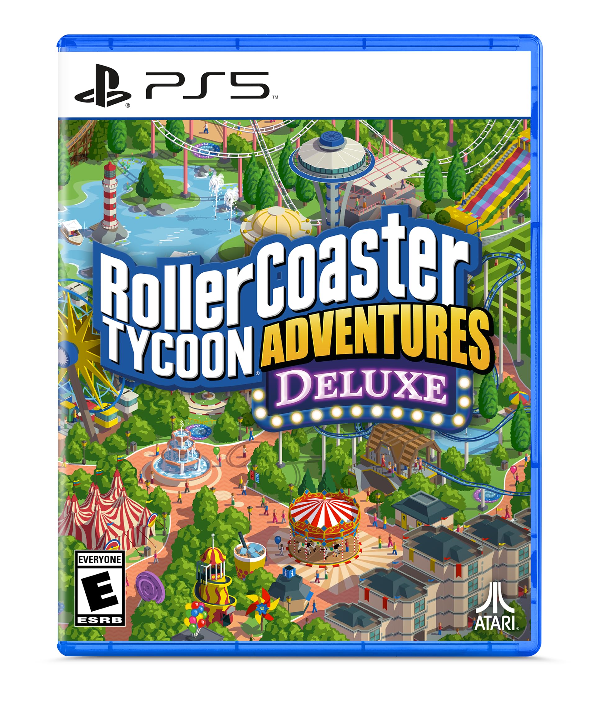 PRODUCT DETAILS 【商品情報】・商品名：RollerCoaster Tycoon Adventures Deluxe - PlayStation 5・対応機種：PlayStation 5（PS5）・仕様：北米版・言語：英語【コンディション】・海外直輸入品です。・パッケージに輸送によるスレ・小傷がある場合があります。 ■ 北米版ゲームについてのご注意（必ずお読みください） 【北米版 ゲームについてのご注意】こちらの商品は、北米版（海外仕様）のゲームソフトです。・PS5のゲームディスクはリージョンフリーのため、日本国内のPS5本体でもプレイいただけます。・ディスク版のため、ディスクドライブ非搭載のPS5 Digital Editionではご利用いただけません。・ゲーム内の表示および音声は英語です。日本語には対応しておりません。・追加コンテンツ（DLC）やオンライン機能のご利用には、北米（海外）アカウントが必要となる場合があります。・一部のタイトルでは、お手持ちの本体・環境により正常に動作しない場合があります。・海外版であることを理由とした返品・交換はお受けできません。 ■ ご注意 ・掲載画像は実物に近い色味になるよう調整しておりますが、ご利用の環境により差異が生じる場合があります。・複数店舗で在庫を共有しているため、ご注文後に在庫切れとなる場合がございます。・海外倉庫からのお取り寄せのため、発送までに数日〜2〜3週間程度かかる場合があります。 ■ 納期についてお届けの目安を必ずご確認ください。 ご注意 海外からの輸入品となります。海外輸送のため、外箱に軽微なスレ等がある場合がございますが、商品本体には影響ございません。 ※在庫状況は仕入先の在庫情報をもとに出来る限り正確に表示しておりますが、取寄せ商品のため、タイミングによりご注文後に欠品・キャンセルとなる場合がございます。