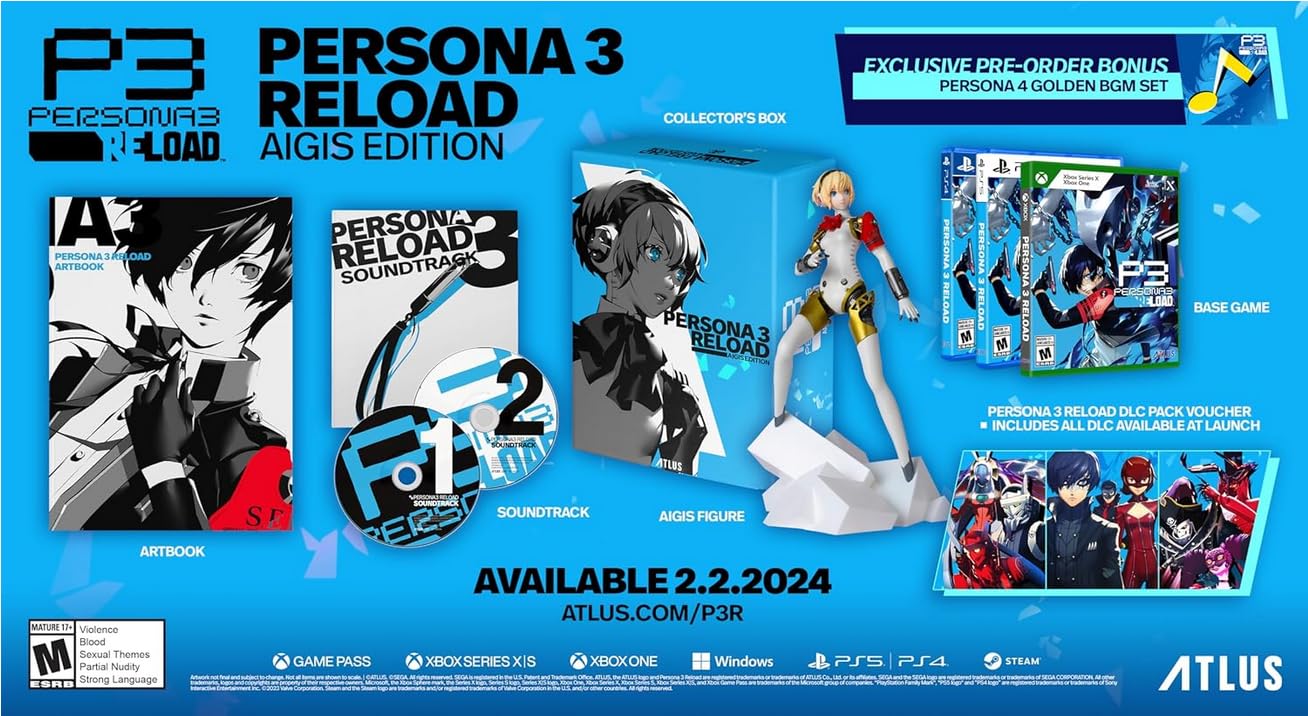 PRODUCT DETAILS 【商品情報】・商品名：Persona 3 Reload (Collector's Edition) - For PlayStation 5・対応機種：PlayStation 5（PS5）・仕様：北米版・言語：英語【コンディション】・海外直輸入品です。・パッケージに輸送によるスレ・小傷がある場合があります。 ■ 北米版ゲームについてのご注意（必ずお読みください） 【北米版 ゲームについてのご注意】こちらの商品は、北米版（海外仕様）のゲームソフトです。・PS5のゲームディスクはリージョンフリーのため、日本国内のPS5本体でもプレイいただけます。・ディスク版のため、ディスクドライブ非搭載のPS5 Digital Editionではご利用いただけません。・ゲーム内の表示および音声は英語です。日本語には対応しておりません。・追加コンテンツ（DLC）やオンライン機能のご利用には、北米（海外）アカウントが必要となる場合があります。・一部のタイトルでは、お手持ちの本体・環境により正常に動作しない場合があります。・海外版であることを理由とした返品・交換はお受けできません。 ■ ご注意 ・掲載画像は実物に近い色味になるよう調整しておりますが、ご利用の環境により差異が生じる場合があります。・複数店舗で在庫を共有しているため、ご注文後に在庫切れとなる場合がございます。・海外倉庫からのお取り寄せのため、発送までに数日〜2〜3週間程度かかる場合があります。 ■ 納期についてお届けの目安を必ずご確認ください。 ご注意 海外からの輸入品となります。海外輸送のため、外箱に軽微なスレ等がある場合がございますが、商品本体には影響ございません。 ※在庫状況は仕入先の在庫情報をもとに出来る限り正確に表示しておりますが、取寄せ商品のため、タイミングによりご注文後に欠品・キャンセルとなる場合がございます。