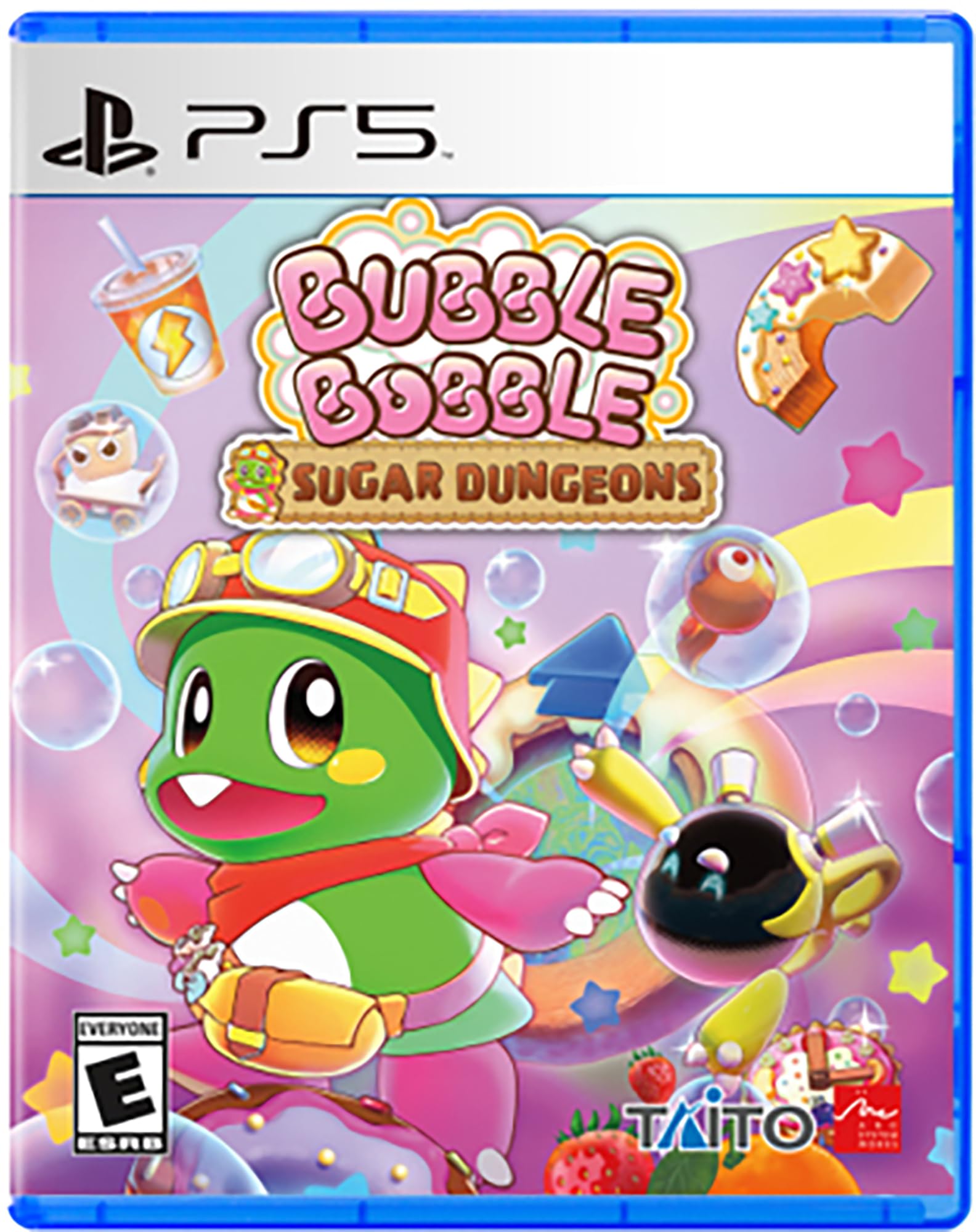 PRODUCT DETAILS 【商品情報】・商品名：BUBBLE BOBBLE Sugar Dungeons - PlayStation 5・対応機種：PlayStation 5（PS5）・仕様：北米版・言語：英語【コンディション】・海外直輸入品です。・パッケージに輸送によるスレ・小傷がある場合があります。 ■ 北米版ゲームについてのご注意（必ずお読みください） 【北米版 ゲームについてのご注意】こちらの商品は、北米版（海外仕様）のゲームソフトです。・PS5のゲームディスクはリージョンフリーのため、日本国内のPS5本体でもプレイいただけます。・ディスク版のため、ディスクドライブ非搭載のPS5 Digital Editionではご利用いただけません。・ゲーム内の表示および音声は英語です。日本語には対応しておりません。・追加コンテンツ（DLC）やオンライン機能のご利用には、北米（海外）アカウントが必要となる場合があります。・一部のタイトルでは、お手持ちの本体・環境により正常に動作しない場合があります。・海外版であることを理由とした返品・交換はお受けできません。 ■ ご注意 ・掲載画像は実物に近い色味になるよう調整しておりますが、ご利用の環境により差異が生じる場合があります。・複数店舗で在庫を共有しているため、ご注文後に在庫切れとなる場合がございます。・海外倉庫からのお取り寄せのため、発送までに数日〜2〜3週間程度かかる場合があります。 ■ 納期についてお届けの目安を必ずご確認ください。 ご注意 海外からの輸入品となります。海外輸送のため、外箱に軽微なスレ等がある場合がございますが、商品本体には影響ございません。 ※在庫状況は仕入先の在庫情報をもとに出来る限り正確に表示しておりますが、取寄せ商品のため、タイミングによりご注文後に欠品・キャンセルとなる場合がございます。