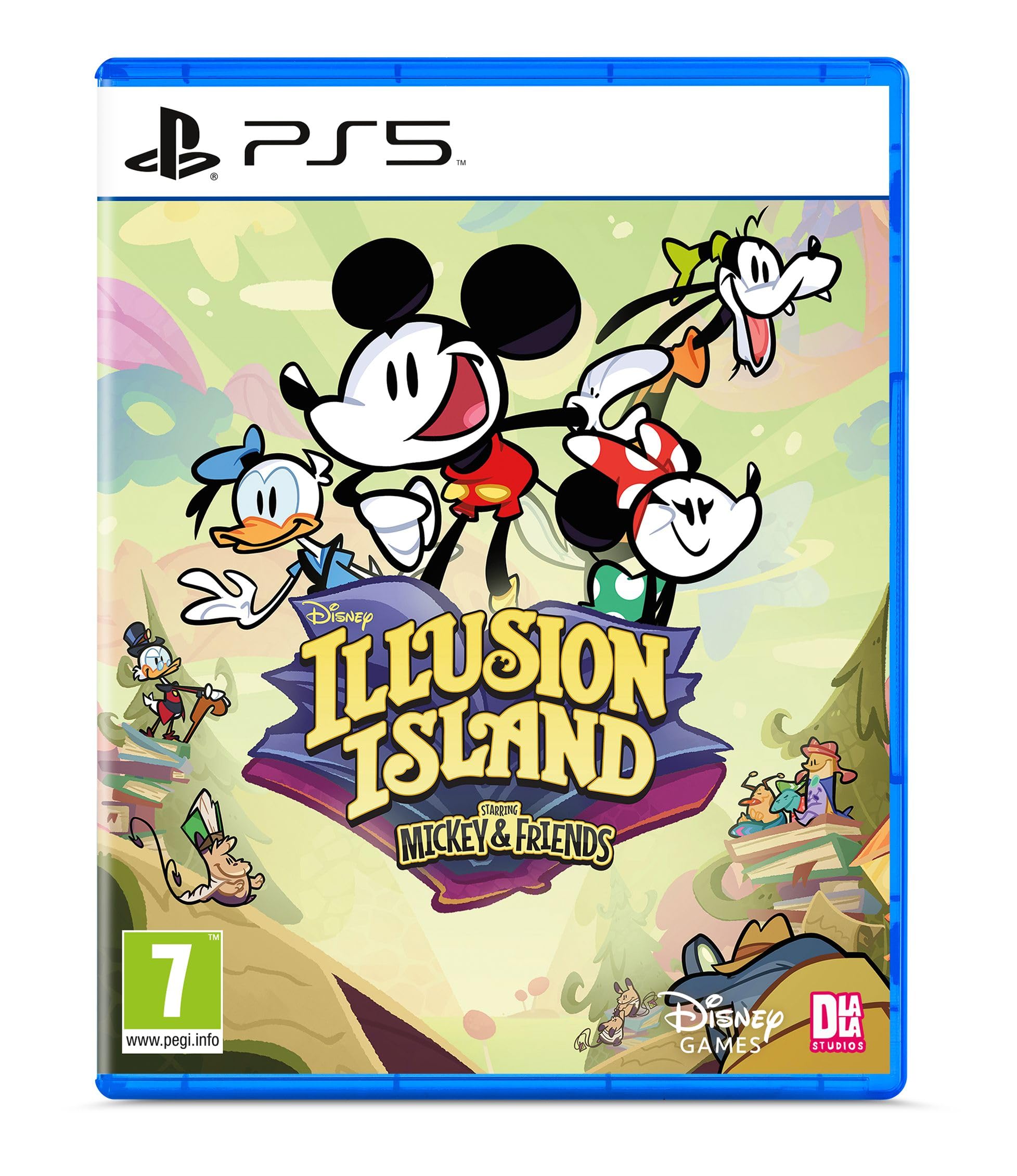 PRODUCT DETAILS 【商品情報】・商品名：Disney Illusion Island Mickey & Friends - PS5・対応機種：PlayStation 5（PS5）・仕様：北米版・言語：英語【コンディション】・海外直輸入品です。・パッケージに輸送によるスレ・小傷がある場合があります。 ■ 北米版ゲームについてのご注意（必ずお読みください） 【北米版 ゲームについてのご注意】こちらの商品は、北米版（海外仕様）のゲームソフトです。・PS5のゲームディスクはリージョンフリーのため、日本国内のPS5本体でもプレイいただけます。・ディスク版のため、ディスクドライブ非搭載のPS5 Digital Editionではご利用いただけません。・ゲーム内の表示および音声は英語です。日本語には対応しておりません。・追加コンテンツ（DLC）やオンライン機能のご利用には、北米（海外）アカウントが必要となる場合があります。・一部のタイトルでは、お手持ちの本体・環境により正常に動作しない場合があります。・海外版であることを理由とした返品・交換はお受けできません。 ■ ご注意 ・掲載画像は実物に近い色味になるよう調整しておりますが、ご利用の環境により差異が生じる場合があります。・複数店舗で在庫を共有しているため、ご注文後に在庫切れとなる場合がございます。・海外倉庫からのお取り寄せのため、発送までに数日〜2〜3週間程度かかる場合があります。 ■ 納期についてお届けの目安を必ずご確認ください。 ご注意 海外からの輸入品となります。海外輸送のため、外箱に軽微なスレ等がある場合がございますが、商品本体には影響ございません。 ※在庫状況は仕入先の在庫情報をもとに出来る限り正確に表示しておりますが、取寄せ商品のため、タイミングによりご注文後に欠品・キャンセルとなる場合がございます。