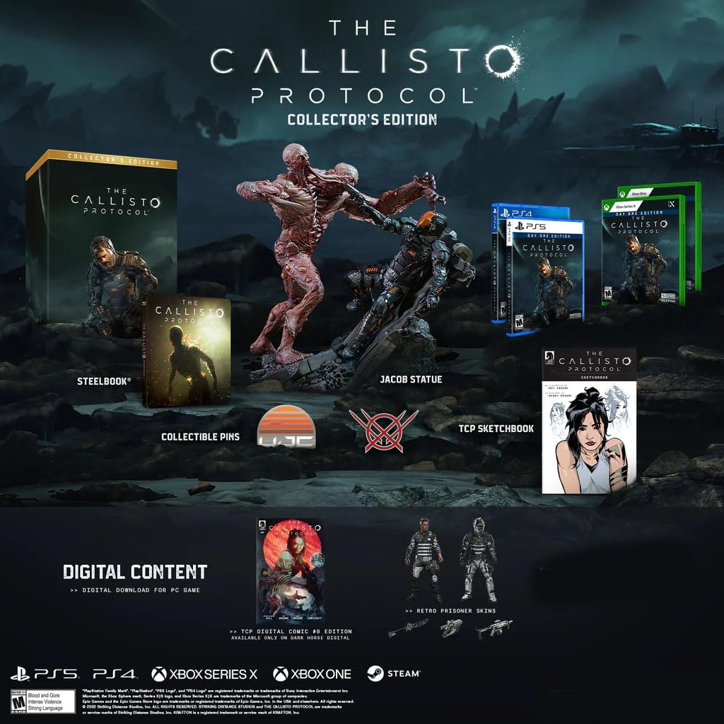 The Callisto Protocol Collector's Edition, PS5, Includes Steelbook, Jacob Statue, Sketchbook, Collectible Pins, Digital Content 北米版 PS5 プレイステーション5 海外版ソフト
