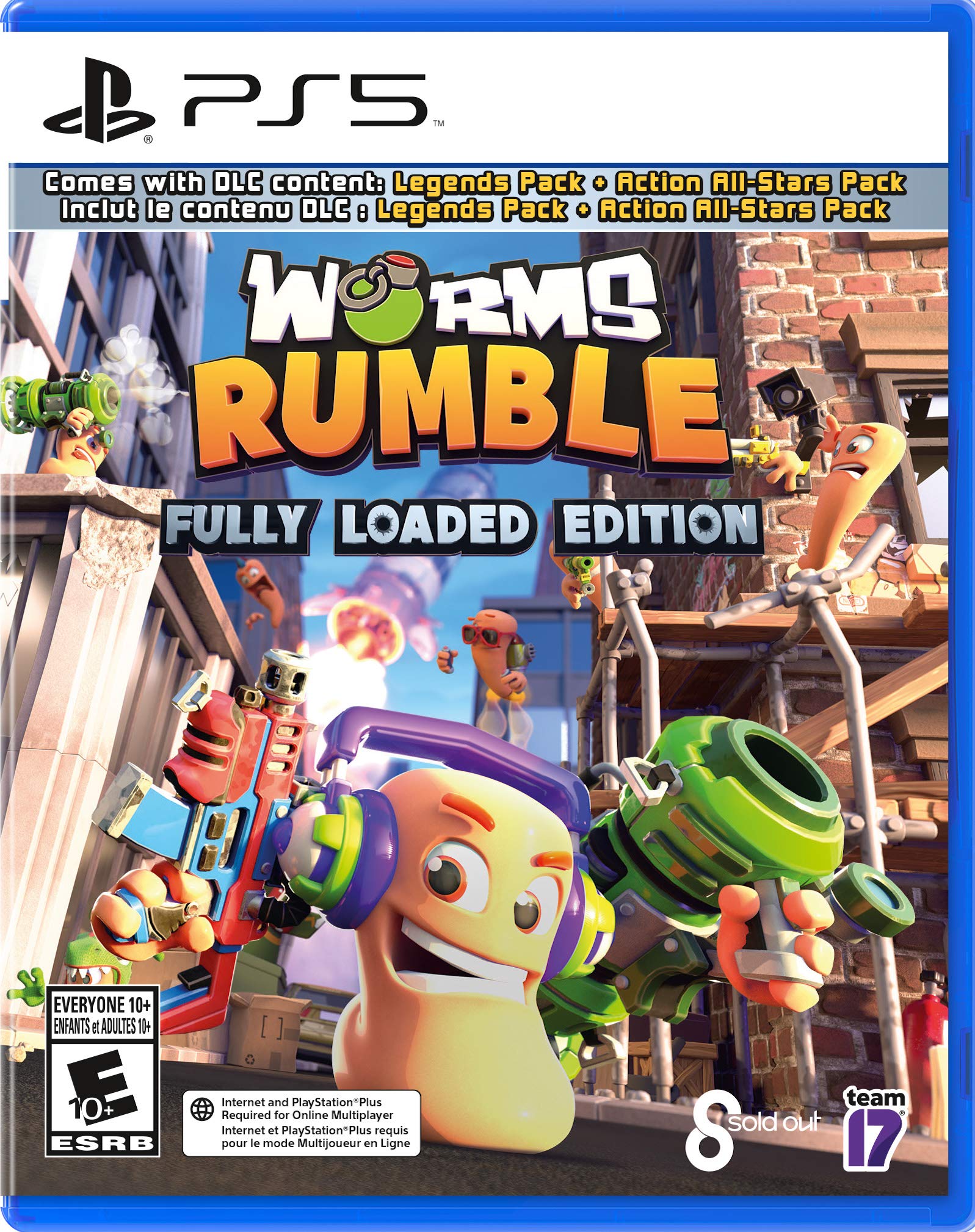 PRODUCT DETAILS 【商品情報】・商品名：Worms Rumble: Fully Loaded Edition - PlayStation 5・対応機種：PlayStation 5（PS5）・仕様：北米版・言語：英語【コンディション】・海外直輸入品です。・パッケージに輸送によるスレ・小傷がある場合があります。 ■ 北米版ゲームについてのご注意（必ずお読みください） 【北米版 ゲームについてのご注意】こちらの商品は、北米版（海外仕様）のゲームソフトです。・PS5のゲームディスクはリージョンフリーのため、日本国内のPS5本体でもプレイいただけます。・ディスク版のため、ディスクドライブ非搭載のPS5 Digital Editionではご利用いただけません。・ゲーム内の表示および音声は英語です。日本語には対応しておりません。・追加コンテンツ（DLC）やオンライン機能のご利用には、北米（海外）アカウントが必要となる場合があります。・一部のタイトルでは、お手持ちの本体・環境により正常に動作しない場合があります。・海外版であることを理由とした返品・交換はお受けできません。 ■ ご注意 ・掲載画像は実物に近い色味になるよう調整しておりますが、ご利用の環境により差異が生じる場合があります。・複数店舗で在庫を共有しているため、ご注文後に在庫切れとなる場合がございます。・海外倉庫からのお取り寄せのため、発送までに数日〜2〜3週間程度かかる場合があります。 ■ 納期についてお届けの目安を必ずご確認ください。 ご注意 海外からの輸入品となります。海外輸送のため、外箱に軽微なスレ等がある場合がございますが、商品本体には影響ございません。 ※在庫状況は仕入先の在庫情報をもとに出来る限り正確に表示しておりますが、取寄せ商品のため、タイミングによりご注文後に欠品・キャンセルとなる場合がございます。