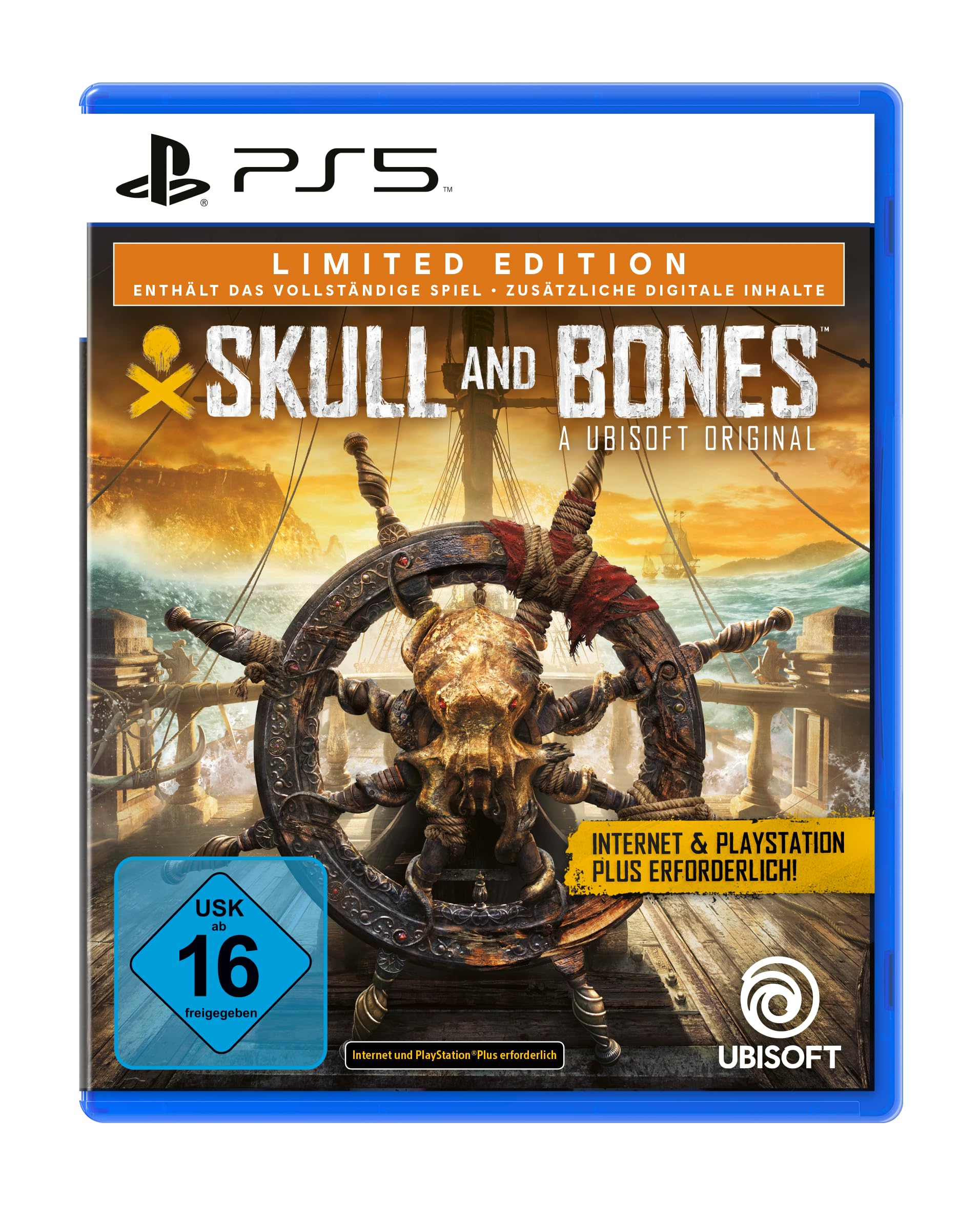 PRODUCT DETAILS 【商品情報】・商品名：Ubisoft Skull and Bones Limited Edition - exklusiv bei Amazon - [PlayStation 5]・対応機種：PlayStation 5（PS5）・仕様：北米版・言語：英語【コンディション】・海外直輸入品です。・パッケージに輸送によるスレ・小傷がある場合があります。 ■ 北米版ゲームについてのご注意（必ずお読みください） 【北米版 ゲームについてのご注意】こちらの商品は、北米版（海外仕様）のゲームソフトです。・PS5のゲームディスクはリージョンフリーのため、日本国内のPS5本体でもプレイいただけます。・ディスク版のため、ディスクドライブ非搭載のPS5 Digital Editionではご利用いただけません。・ゲーム内の表示および音声は英語です。日本語には対応しておりません。・追加コンテンツ（DLC）やオンライン機能のご利用には、北米（海外）アカウントが必要となる場合があります。・一部のタイトルでは、お手持ちの本体・環境により正常に動作しない場合があります。・海外版であることを理由とした返品・交換はお受けできません。 ■ ご注意 ・掲載画像は実物に近い色味になるよう調整しておりますが、ご利用の環境により差異が生じる場合があります。・複数店舗で在庫を共有しているため、ご注文後に在庫切れとなる場合がございます。・海外倉庫からのお取り寄せのため、発送までに数日〜2〜3週間程度かかる場合があります。 ■ 納期についてお届けの目安を必ずご確認ください。 ご注意 海外からの輸入品となります。海外輸送のため、外箱に軽微なスレ等がある場合がございますが、商品本体には影響ございません。 ※在庫状況は仕入先の在庫情報をもとに出来る限り正確に表示しておりますが、取寄せ商品のため、タイミングによりご注文後に欠品・キャンセルとなる場合がございます。