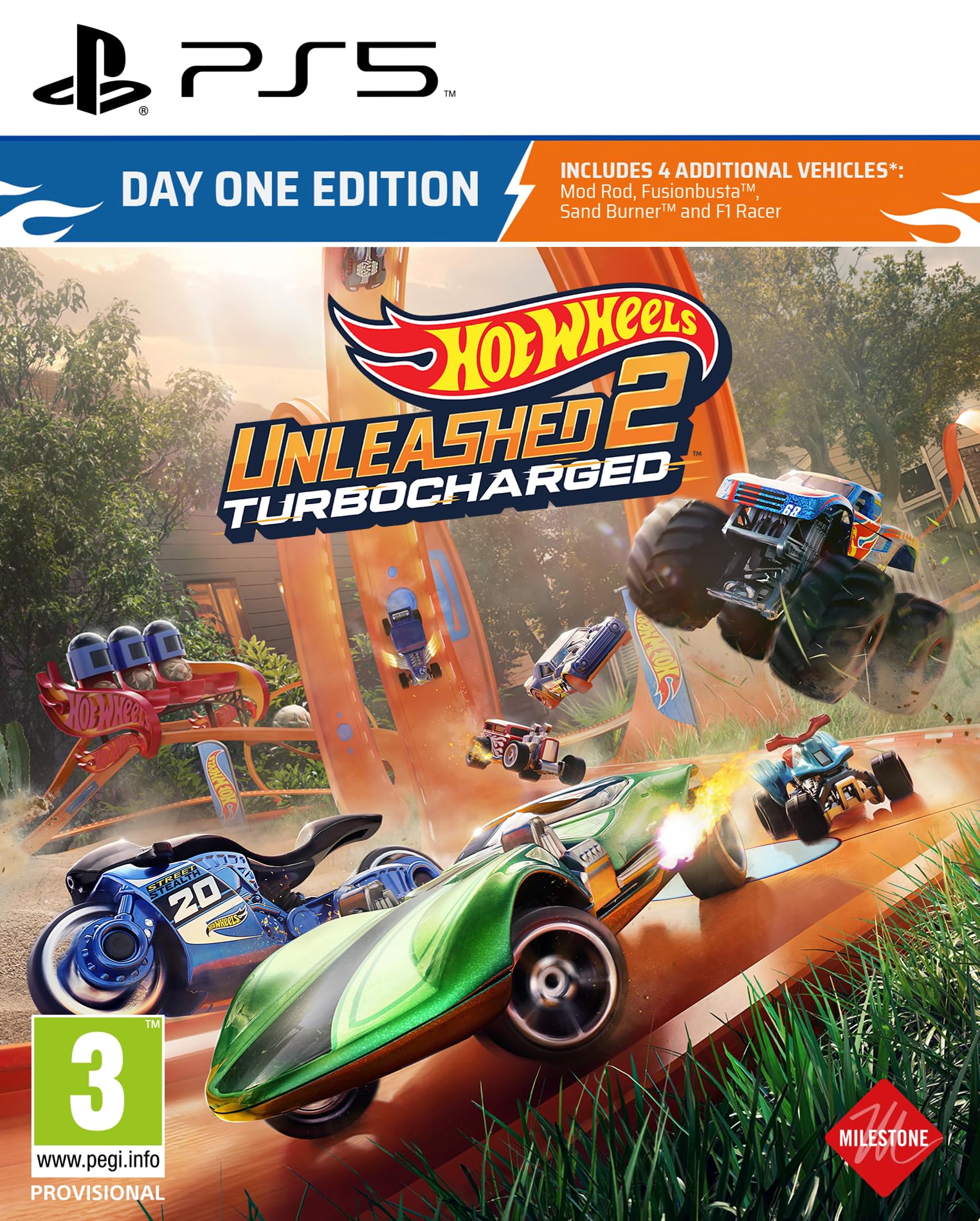 PRODUCT DETAILS 【商品情報】・商品名：Hot Wheels Unleashed 2: Turbocharged・対応機種：PlayStation 5（PS5）・仕様：北米版・言語：英語【コンディション】・海外直輸入品です。・パッケージに輸送によるスレ・小傷がある場合があります。 ■ 北米版ゲームについてのご注意（必ずお読みください） 【北米版 ゲームについてのご注意】こちらの商品は、北米版（海外仕様）のゲームソフトです。・PS5のゲームディスクはリージョンフリーのため、日本国内のPS5本体でもプレイいただけます。・ディスク版のため、ディスクドライブ非搭載のPS5 Digital Editionではご利用いただけません。・ゲーム内の表示および音声は英語です。日本語には対応しておりません。・追加コンテンツ（DLC）やオンライン機能のご利用には、北米（海外）アカウントが必要となる場合があります。・一部のタイトルでは、お手持ちの本体・環境により正常に動作しない場合があります。・海外版であることを理由とした返品・交換はお受けできません。 ■ ご注意 ・掲載画像は実物に近い色味になるよう調整しておりますが、ご利用の環境により差異が生じる場合があります。・複数店舗で在庫を共有しているため、ご注文後に在庫切れとなる場合がございます。・海外倉庫からのお取り寄せのため、発送までに数日〜2〜3週間程度かかる場合があります。 ■ 納期についてお届けの目安を必ずご確認ください。 ご注意 海外からの輸入品となります。海外輸送のため、外箱に軽微なスレ等がある場合がございますが、商品本体には影響ございません。 ※在庫状況は仕入先の在庫情報をもとに出来る限り正確に表示しておりますが、取寄せ商品のため、タイミングによりご注文後に欠品・キャンセルとなる場合がございます。