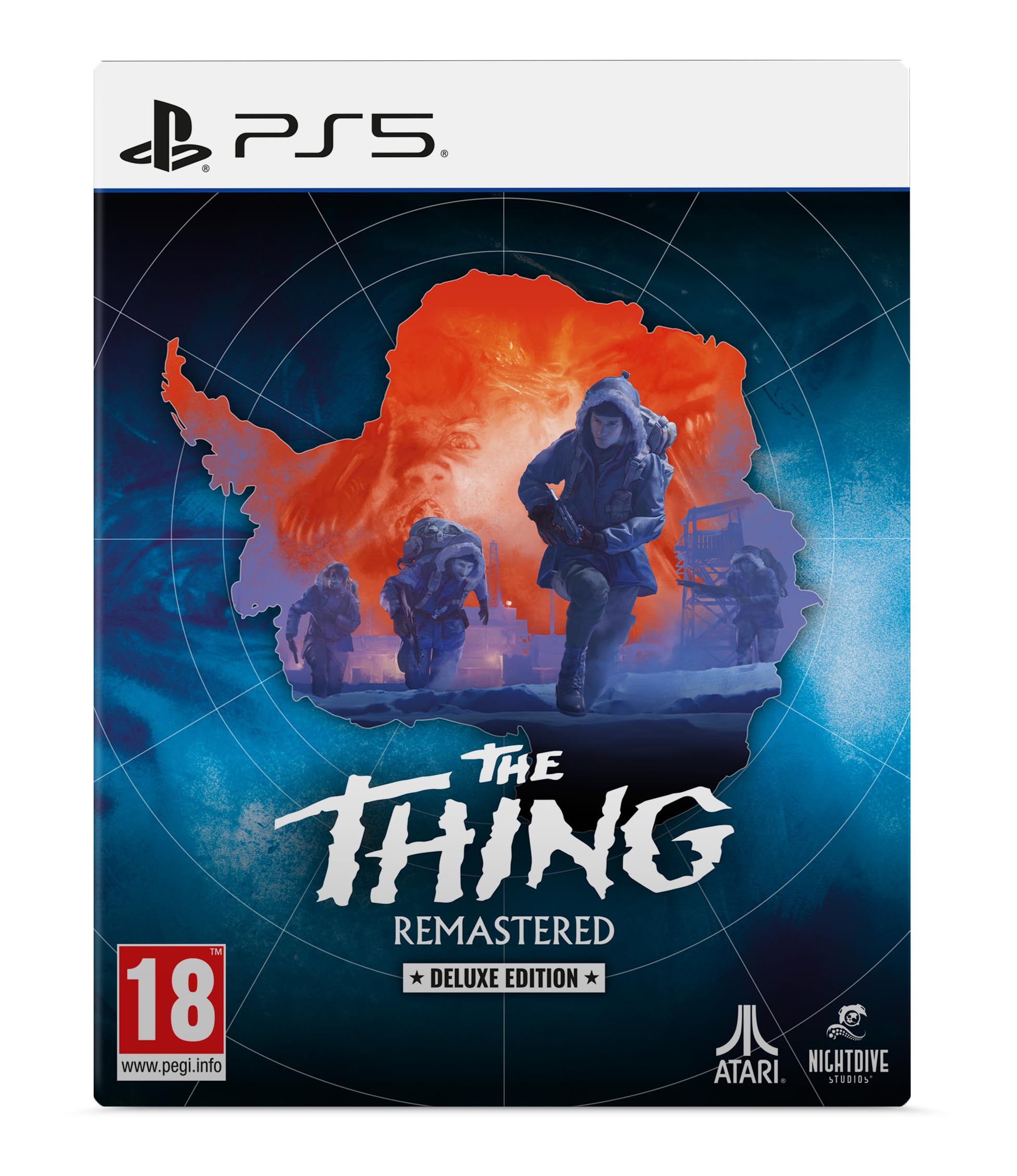 PRODUCT DETAILS 【商品情報】・商品名：The Thing: Remastered - Deluxe Edition - PS5 (patch included)・対応機種：PlayStation 5（PS5）・仕様：北米版・言語：英語【コンディション】・海外直輸入品です。・パッケージに輸送によるスレ・小傷がある場合があります。 ■ 北米版ゲームについてのご注意（必ずお読みください） 【北米版 ゲームについてのご注意】こちらの商品は、北米版（海外仕様）のゲームソフトです。・PS5のゲームディスクはリージョンフリーのため、日本国内のPS5本体でもプレイいただけます。・ディスク版のため、ディスクドライブ非搭載のPS5 Digital Editionではご利用いただけません。・ゲーム内の表示および音声は英語です。日本語には対応しておりません。・追加コンテンツ（DLC）やオンライン機能のご利用には、北米（海外）アカウントが必要となる場合があります。・一部のタイトルでは、お手持ちの本体・環境により正常に動作しない場合があります。・海外版であることを理由とした返品・交換はお受けできません。 ■ ご注意 ・掲載画像は実物に近い色味になるよう調整しておりますが、ご利用の環境により差異が生じる場合があります。・複数店舗で在庫を共有しているため、ご注文後に在庫切れとなる場合がございます。・海外倉庫からのお取り寄せのため、発送までに数日〜2〜3週間程度かかる場合があります。 ■ 納期についてお届けの目安を必ずご確認ください。 ご注意 海外からの輸入品となります。海外輸送のため、外箱に軽微なスレ等がある場合がございますが、商品本体には影響ございません。 ※在庫状況は仕入先の在庫情報をもとに出来る限り正確に表示しておりますが、取寄せ商品のため、タイミングによりご注文後に欠品・キャンセルとなる場合がございます。