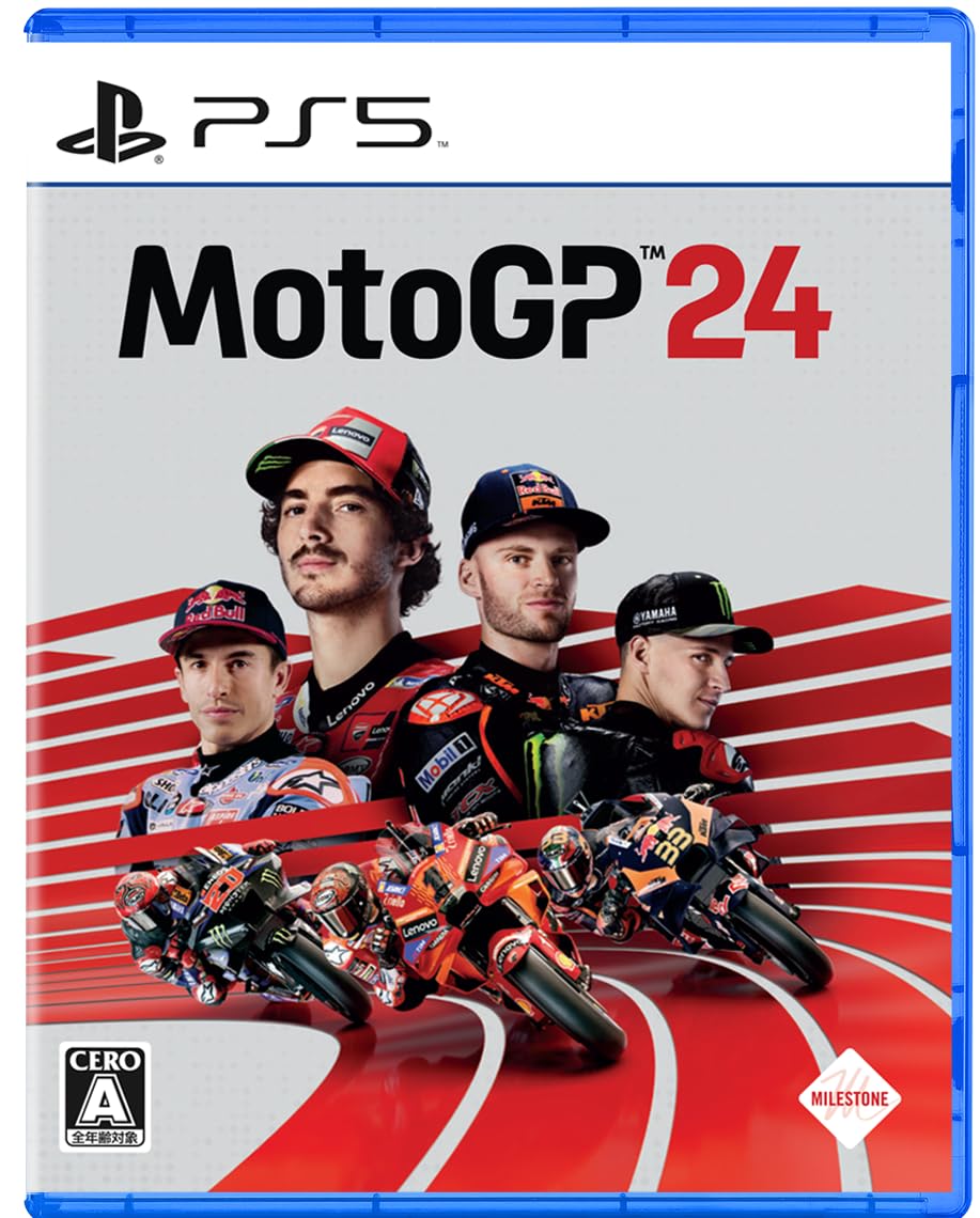 PRODUCT DETAILS 【商品情報】・商品名：MotoGP 24・対応機種：PlayStation 5（PS5）・仕様：北米版・言語：英語【コンディション】・海外直輸入品です。・パッケージに輸送によるスレ・小傷がある場合があります。 ■ 北米版ゲームについてのご注意（必ずお読みください） 【北米版 ゲームについてのご注意】こちらの商品は、北米版（海外仕様）のゲームソフトです。・PS5のゲームディスクはリージョンフリーのため、日本国内のPS5本体でもプレイいただけます。・ディスク版のため、ディスクドライブ非搭載のPS5 Digital Editionではご利用いただけません。・ゲーム内の表示および音声は英語です。日本語には対応しておりません。・追加コンテンツ（DLC）やオンライン機能のご利用には、北米（海外）アカウントが必要となる場合があります。・一部のタイトルでは、お手持ちの本体・環境により正常に動作しない場合があります。・海外版であることを理由とした返品・交換はお受けできません。 ■ ご注意 ・掲載画像は実物に近い色味になるよう調整しておりますが、ご利用の環境により差異が生じる場合があります。・複数店舗で在庫を共有しているため、ご注文後に在庫切れとなる場合がございます。・海外倉庫からのお取り寄せのため、発送までに数日〜2〜3週間程度かかる場合があります。 ■ 納期についてお届けの目安を必ずご確認ください。 ご注意 海外からの輸入品となります。海外輸送のため、外箱に軽微なスレ等がある場合がございますが、商品本体には影響ございません。 ※在庫状況は仕入先の在庫情報をもとに出来る限り正確に表示しておりますが、取寄せ商品のため、タイミングによりご注文後に欠品・キャンセルとなる場合がございます。