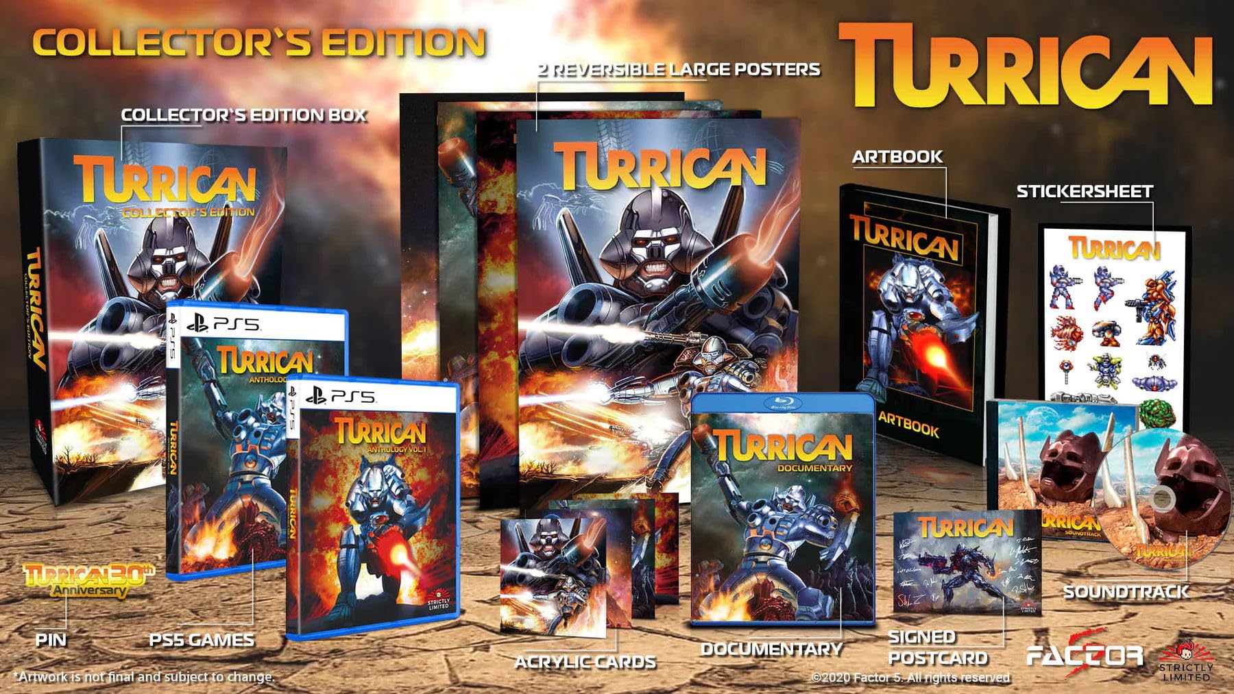 PRODUCT DETAILS 【商品情報】・商品名：Turrican [Collector's Edition]・対応機種：PlayStation 5（PS5）・仕様：北米版・言語：英語【コンディション】・海外直輸入品です。・パッケージに輸送によるスレ・小傷がある場合があります。 ■ 北米版ゲームについてのご注意（必ずお読みください） 【北米版 ゲームについてのご注意】こちらの商品は、北米版（海外仕様）のゲームソフトです。・PS5のゲームディスクはリージョンフリーのため、日本国内のPS5本体でもプレイいただけます。・ディスク版のため、ディスクドライブ非搭載のPS5 Digital Editionではご利用いただけません。・ゲーム内の表示および音声は英語です。日本語には対応しておりません。・追加コンテンツ（DLC）やオンライン機能のご利用には、北米（海外）アカウントが必要となる場合があります。・一部のタイトルでは、お手持ちの本体・環境により正常に動作しない場合があります。・海外版であることを理由とした返品・交換はお受けできません。 ■ ご注意 ・掲載画像は実物に近い色味になるよう調整しておりますが、ご利用の環境により差異が生じる場合があります。・複数店舗で在庫を共有しているため、ご注文後に在庫切れとなる場合がございます。・海外倉庫からのお取り寄せのため、発送までに数日〜2〜3週間程度かかる場合があります。 ■ 納期についてお届けの目安を必ずご確認ください。 ご注意 海外からの輸入品となります。海外輸送のため、外箱に軽微なスレ等がある場合がございますが、商品本体には影響ございません。 ※在庫状況は仕入先の在庫情報をもとに出来る限り正確に表示しておりますが、取寄せ商品のため、タイミングによりご注文後に欠品・キャンセルとなる場合がございます。