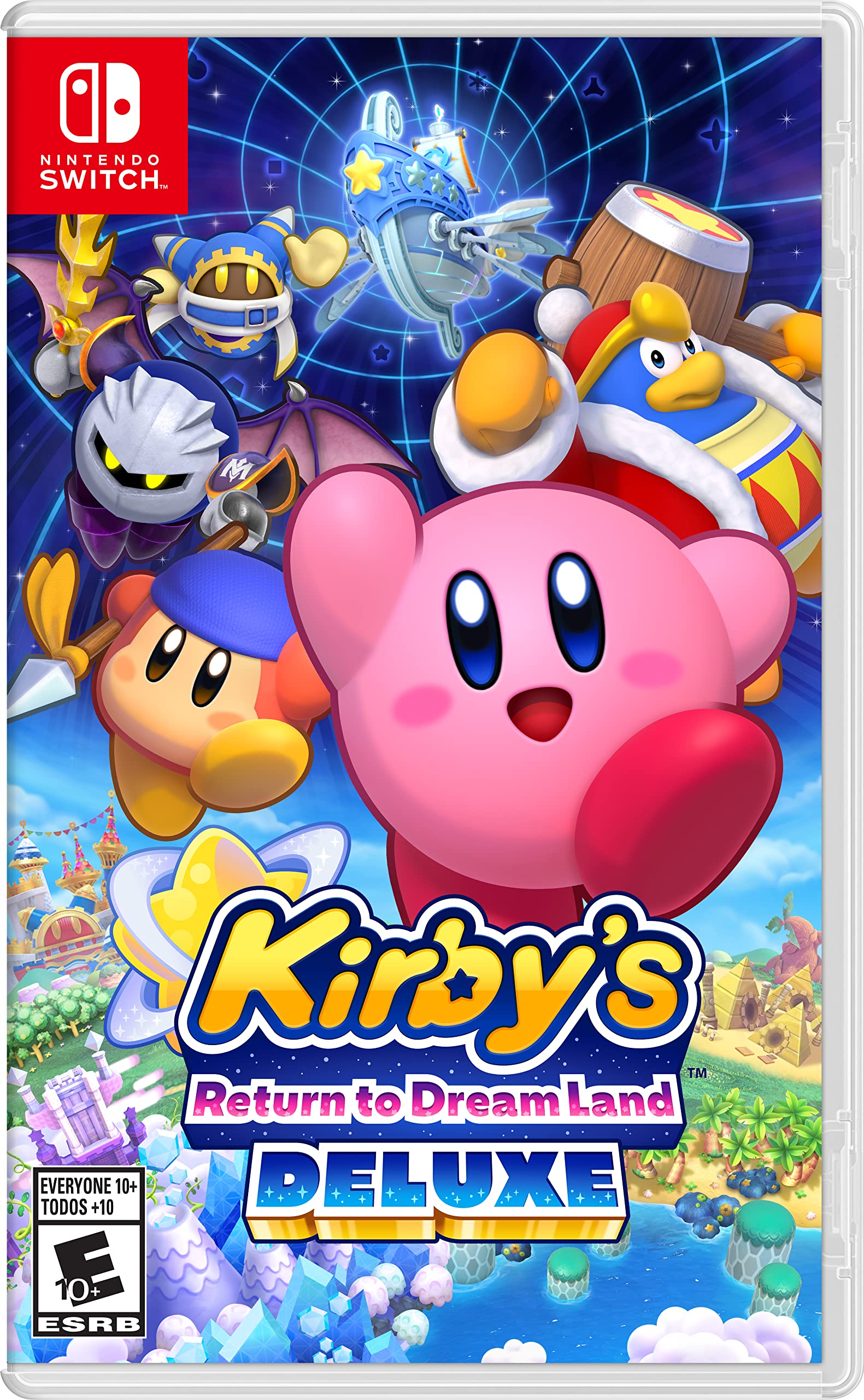 PRODUCT DETAILS 【商品情報】・商品名：Kirby's Return to Dream Land(TM) Deluxe - Nintendo Switch・対応機種：Nintendo Switch（ニンテンドースイッチ）・仕様：北米版・言語：英語【コンディション】・海外直輸入品です。・パッケージに輸送によるスレ・小傷がある場合があります。 ■ 日本国内のSwitch本体でプレイいただけます Nintendo Switchはリージョンフリーのため、北米版のゲームカードも日本国内で購入された本体でそのままプレイいただけます。 ■ 北米版ゲームについてのご注意（必ずお読みください） ・ゲーム内の表示および音声は英語です。タイトルによっては日本語に対応していない場合があります。・パッケージ・取扱説明書はすべて英語表記です。・追加コンテンツ（DLC）やオンライン機能のご利用には、北米（海外）のニンテンドーアカウントが必要となる場合があります。・日本国内で購入されたダウンロード版・セーブデータとの互換については保証いたしかねます。・海外版であることを理由とした返品・交換はお受けできません。 ■ ご注意 ・掲載画像は実物に近い色味になるよう調整しておりますが、ご利用の環境により差異が生じる場合があります。・複数店舗で在庫を共有しているため、ご注文後に在庫切れとなる場合がございます。・海外倉庫からのお取り寄せのため、発送までに数日〜2〜3週間程度かかる場合があります。 ■ 納期についてお届けの目安を必ずご確認ください。 ご注意 海外からの輸入品となります。海外輸送のため、外箱に軽微なスレ等がある場合がございますが、商品本体には影響ございません。 ※在庫状況は仕入先の在庫情報をもとに出来る限り正確に表示しておりますが、取寄せ商品のため、タイミングによりご注文後に欠品・キャンセルとなる場合がございます。