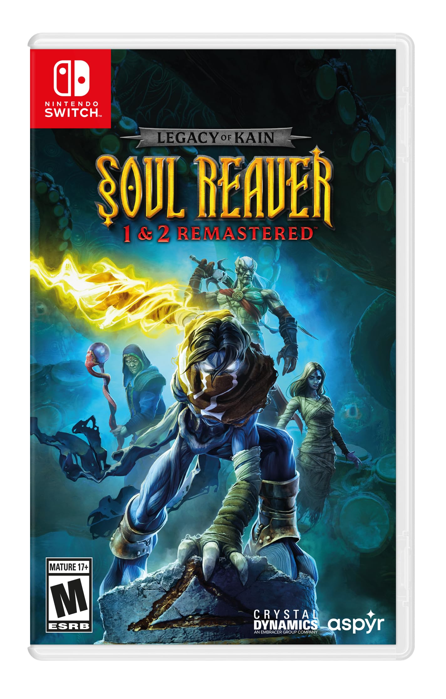 PRODUCT DETAILS 【商品情報】・商品名：Legacy of Kain(TM) Soul Reaver 1&2 Remastered - Nintendo Switch・対応機種：Nintendo Switch（ニンテンドースイッチ）・仕様：北米版・言語：英語【コンディション】・海外直輸入品です。・パッケージに輸送によるスレ・小傷がある場合があります。 ■ 日本国内のSwitch本体でプレイいただけます Nintendo Switchはリージョンフリーのため、北米版のゲームカードも日本国内で購入された本体でそのままプレイいただけます。 ■ 北米版ゲームについてのご注意（必ずお読みください） ・ゲーム内の表示および音声は英語です。タイトルによっては日本語に対応していない場合があります。・パッケージ・取扱説明書はすべて英語表記です。・追加コンテンツ（DLC）やオンライン機能のご利用には、北米（海外）のニンテンドーアカウントが必要となる場合があります。・日本国内で購入されたダウンロード版・セーブデータとの互換については保証いたしかねます。・海外版であることを理由とした返品・交換はお受けできません。 ■ ご注意 ・掲載画像は実物に近い色味になるよう調整しておりますが、ご利用の環境により差異が生じる場合があります。・複数店舗で在庫を共有しているため、ご注文後に在庫切れとなる場合がございます。・海外倉庫からのお取り寄せのため、発送までに数日〜2〜3週間程度かかる場合があります。 ■ 納期についてお届けの目安を必ずご確認ください。 ご注意 海外からの輸入品となります。海外輸送のため、外箱に軽微なスレ等がある場合がございますが、商品本体には影響ございません。 ※在庫状況は仕入先の在庫情報をもとに出来る限り正確に表示しておりますが、取寄せ商品のため、タイミングによりご注文後に欠品・キャンセルとなる場合がございます。