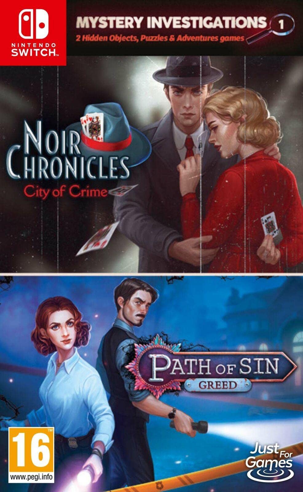 Mystery Investigations 1: Noir Chronicles: City of Crime + Path of Sin: Greed (Nintendo Switch)