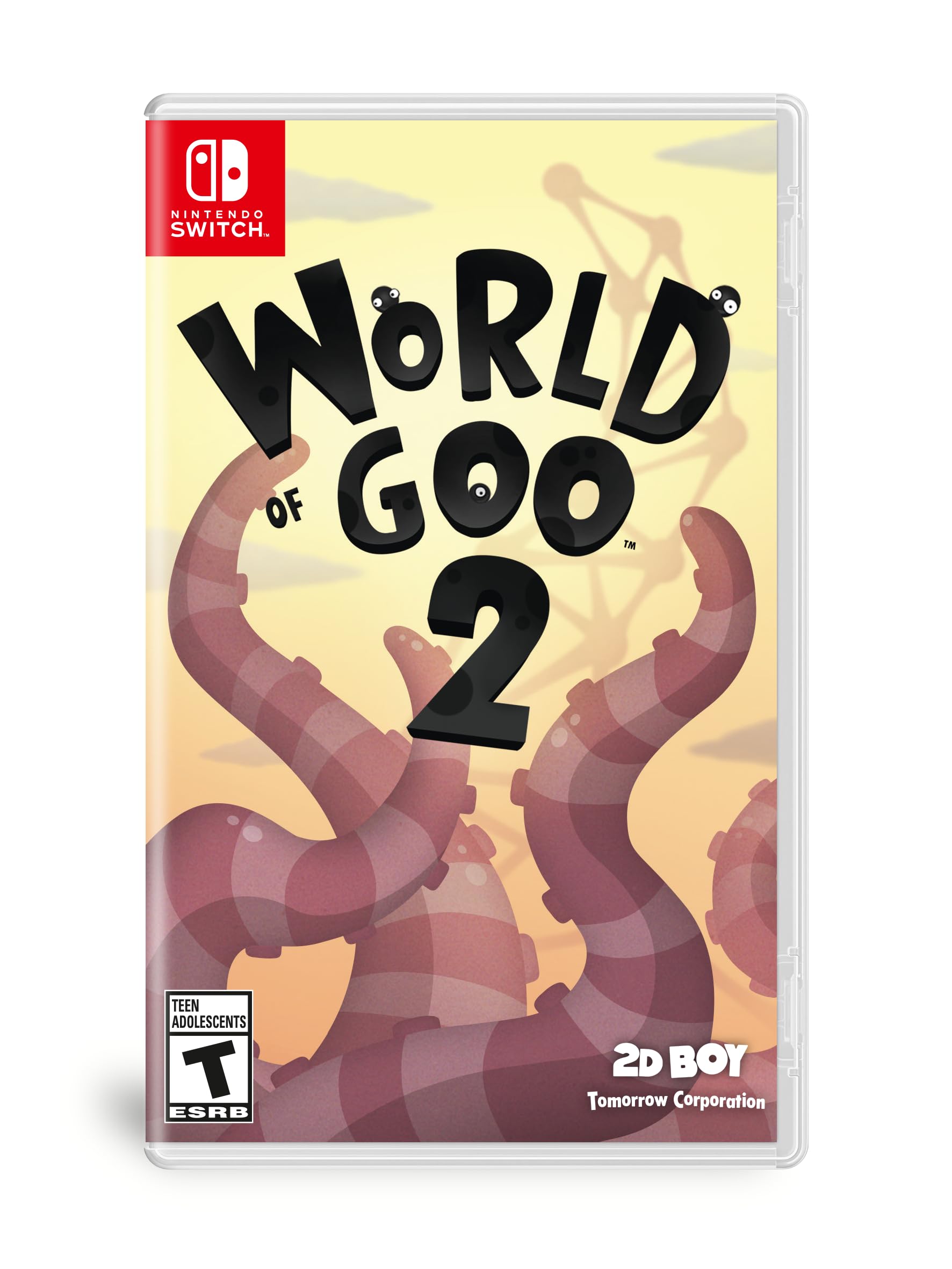 PRODUCT DETAILS 【商品情報】・商品名：World of Goo 2 - Nintendo Switch・対応機種：Nintendo Switch（ニンテンドースイッチ）・仕様：北米版・言語：英語【コンディション】・海外直輸入品です。・パッケージに輸送によるスレ・小傷がある場合があります。 ■ 日本国内のSwitch本体でプレイいただけます Nintendo Switchはリージョンフリーのため、北米版のゲームカードも日本国内で購入された本体でそのままプレイいただけます。 ■ 北米版ゲームについてのご注意（必ずお読みください） ・ゲーム内の表示および音声は英語です。タイトルによっては日本語に対応していない場合があります。・パッケージ・取扱説明書はすべて英語表記です。・追加コンテンツ（DLC）やオンライン機能のご利用には、北米（海外）のニンテンドーアカウントが必要となる場合があります。・日本国内で購入されたダウンロード版・セーブデータとの互換については保証いたしかねます。・海外版であることを理由とした返品・交換はお受けできません。 ■ ご注意 ・掲載画像は実物に近い色味になるよう調整しておりますが、ご利用の環境により差異が生じる場合があります。・複数店舗で在庫を共有しているため、ご注文後に在庫切れとなる場合がございます。・海外倉庫からのお取り寄せのため、発送までに数日〜2〜3週間程度かかる場合があります。 ■ 納期についてお届けの目安を必ずご確認ください。 ご注意 海外からの輸入品となります。海外輸送のため、外箱に軽微なスレ等がある場合がございますが、商品本体には影響ございません。 ※在庫状況は仕入先の在庫情報をもとに出来る限り正確に表示しておりますが、取寄せ商品のため、タイミングによりご注文後に欠品・キャンセルとなる場合がございます。