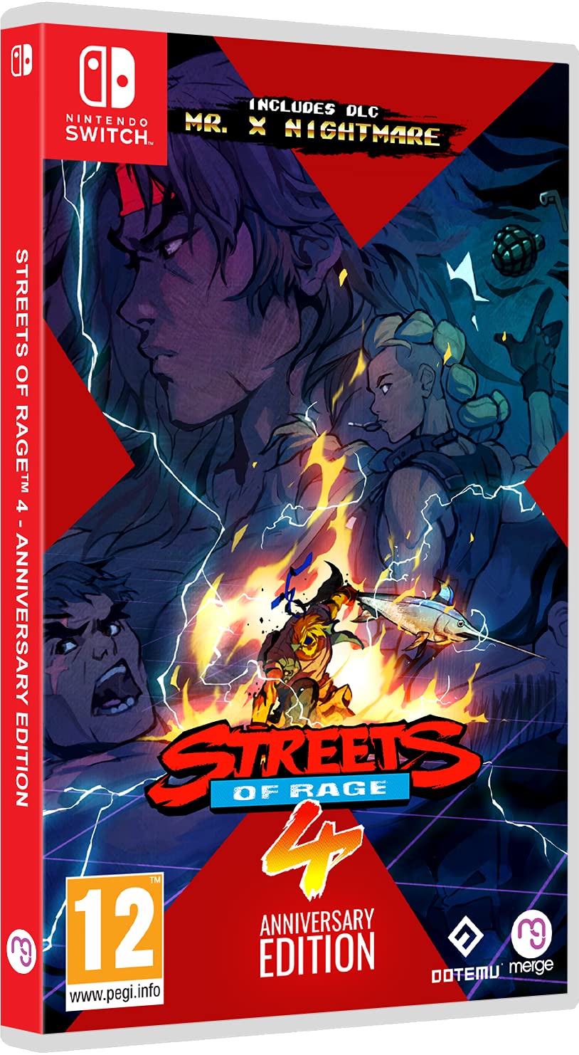 PRODUCT DETAILS 【商品情報】・商品名：Streets Of Rage 4 - Anniversary Edition (Nintendo Switch)・対応機種：Nintendo Switch（ニンテンドースイッチ）・仕様：北米版・言語：英語【コンディション】・海外直輸入品です。・パッケージに輸送によるスレ・小傷がある場合があります。 ■ 日本国内のSwitch本体でプレイいただけます Nintendo Switchはリージョンフリーのため、北米版のゲームカードも日本国内で購入された本体でそのままプレイいただけます。 ■ 北米版ゲームについてのご注意（必ずお読みください） ・ゲーム内の表示および音声は英語です。タイトルによっては日本語に対応していない場合があります。・パッケージ・取扱説明書はすべて英語表記です。・追加コンテンツ（DLC）やオンライン機能のご利用には、北米（海外）のニンテンドーアカウントが必要となる場合があります。・日本国内で購入されたダウンロード版・セーブデータとの互換については保証いたしかねます。・海外版であることを理由とした返品・交換はお受けできません。 ■ ご注意 ・掲載画像は実物に近い色味になるよう調整しておりますが、ご利用の環境により差異が生じる場合があります。・複数店舗で在庫を共有しているため、ご注文後に在庫切れとなる場合がございます。・海外倉庫からのお取り寄せのため、発送までに数日〜2〜3週間程度かかる場合があります。 ■ 納期についてお届けの目安を必ずご確認ください。 ご注意 海外からの輸入品となります。海外輸送のため、外箱に軽微なスレ等がある場合がございますが、商品本体には影響ございません。 ※在庫状況は仕入先の在庫情報をもとに出来る限り正確に表示しておりますが、取寄せ商品のため、タイミングによりご注文後に欠品・キャンセルとなる場合がございます。