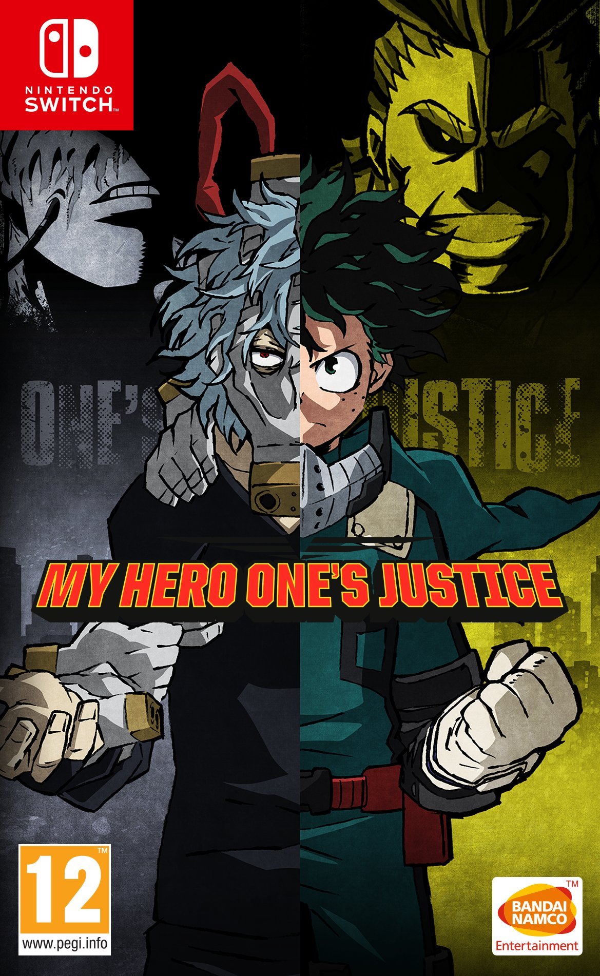 PRODUCT DETAILS 【商品情報】・商品名：My Hero One's Justice (Nintendo Switch)・対応機種：Nintendo Switch（ニンテンドースイッチ）・仕様：北米版・言語：英語【コンディション】・海外直輸入品です。・パッケージに輸送によるスレ・小傷がある場合があります。 ■ 日本国内のSwitch本体でプレイいただけます Nintendo Switchはリージョンフリーのため、北米版のゲームカードも日本国内で購入された本体でそのままプレイいただけます。 ■ 北米版ゲームについてのご注意（必ずお読みください） ・ゲーム内の表示および音声は英語です。タイトルによっては日本語に対応していない場合があります。・パッケージ・取扱説明書はすべて英語表記です。・追加コンテンツ（DLC）やオンライン機能のご利用には、北米（海外）のニンテンドーアカウントが必要となる場合があります。・日本国内で購入されたダウンロード版・セーブデータとの互換については保証いたしかねます。・海外版であることを理由とした返品・交換はお受けできません。 ■ ご注意 ・掲載画像は実物に近い色味になるよう調整しておりますが、ご利用の環境により差異が生じる場合があります。・複数店舗で在庫を共有しているため、ご注文後に在庫切れとなる場合がございます。・海外倉庫からのお取り寄せのため、発送までに数日〜2〜3週間程度かかる場合があります。 ■ 納期についてお届けの目安を必ずご確認ください。 ご注意 海外からの輸入品となります。海外輸送のため、外箱に軽微なスレ等がある場合がございますが、商品本体には影響ございません。 ※在庫状況は仕入先の在庫情報をもとに出来る限り正確に表示しておりますが、取寄せ商品のため、タイミングによりご注文後に欠品・キャンセルとなる場合がございます。