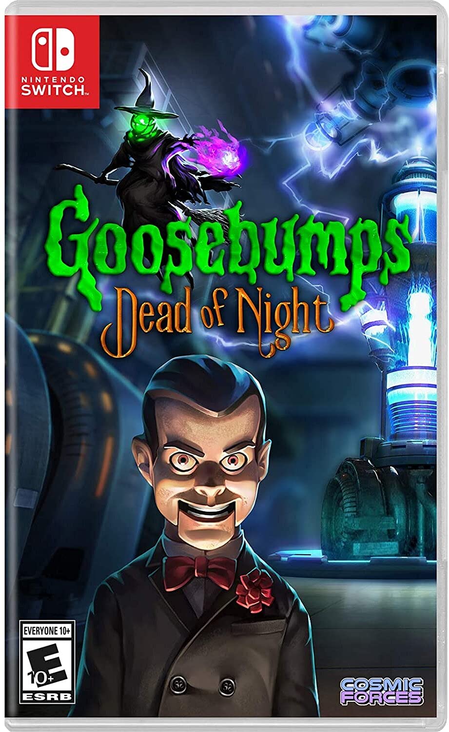 PRODUCT DETAILS 【商品情報】・商品名：Goosebumps: Dead of Night, Cosmic Forces - Nintendo Switch・対応機種：Nintendo Switch（ニンテンドースイッチ）・仕様：北米版・言語：英語【コンディション】・海外直輸入品です。・パッケージに輸送によるスレ・小傷がある場合があります。 ■ 日本国内のSwitch本体でプレイいただけます Nintendo Switchはリージョンフリーのため、北米版のゲームカードも日本国内で購入された本体でそのままプレイいただけます。 ■ 北米版ゲームについてのご注意（必ずお読みください） ・ゲーム内の表示および音声は英語です。タイトルによっては日本語に対応していない場合があります。・パッケージ・取扱説明書はすべて英語表記です。・追加コンテンツ（DLC）やオンライン機能のご利用には、北米（海外）のニンテンドーアカウントが必要となる場合があります。・日本国内で購入されたダウンロード版・セーブデータとの互換については保証いたしかねます。・海外版であることを理由とした返品・交換はお受けできません。 ■ ご注意 ・掲載画像は実物に近い色味になるよう調整しておりますが、ご利用の環境により差異が生じる場合があります。・複数店舗で在庫を共有しているため、ご注文後に在庫切れとなる場合がございます。・海外倉庫からのお取り寄せのため、発送までに数日〜2〜3週間程度かかる場合があります。 ■ 納期についてお届けの目安を必ずご確認ください。 ご注意 海外からの輸入品となります。海外輸送のため、外箱に軽微なスレ等がある場合がございますが、商品本体には影響ございません。 ※在庫状況は仕入先の在庫情報をもとに出来る限り正確に表示しておりますが、取寄せ商品のため、タイミングによりご注文後に欠品・キャンセルとなる場合がございます。