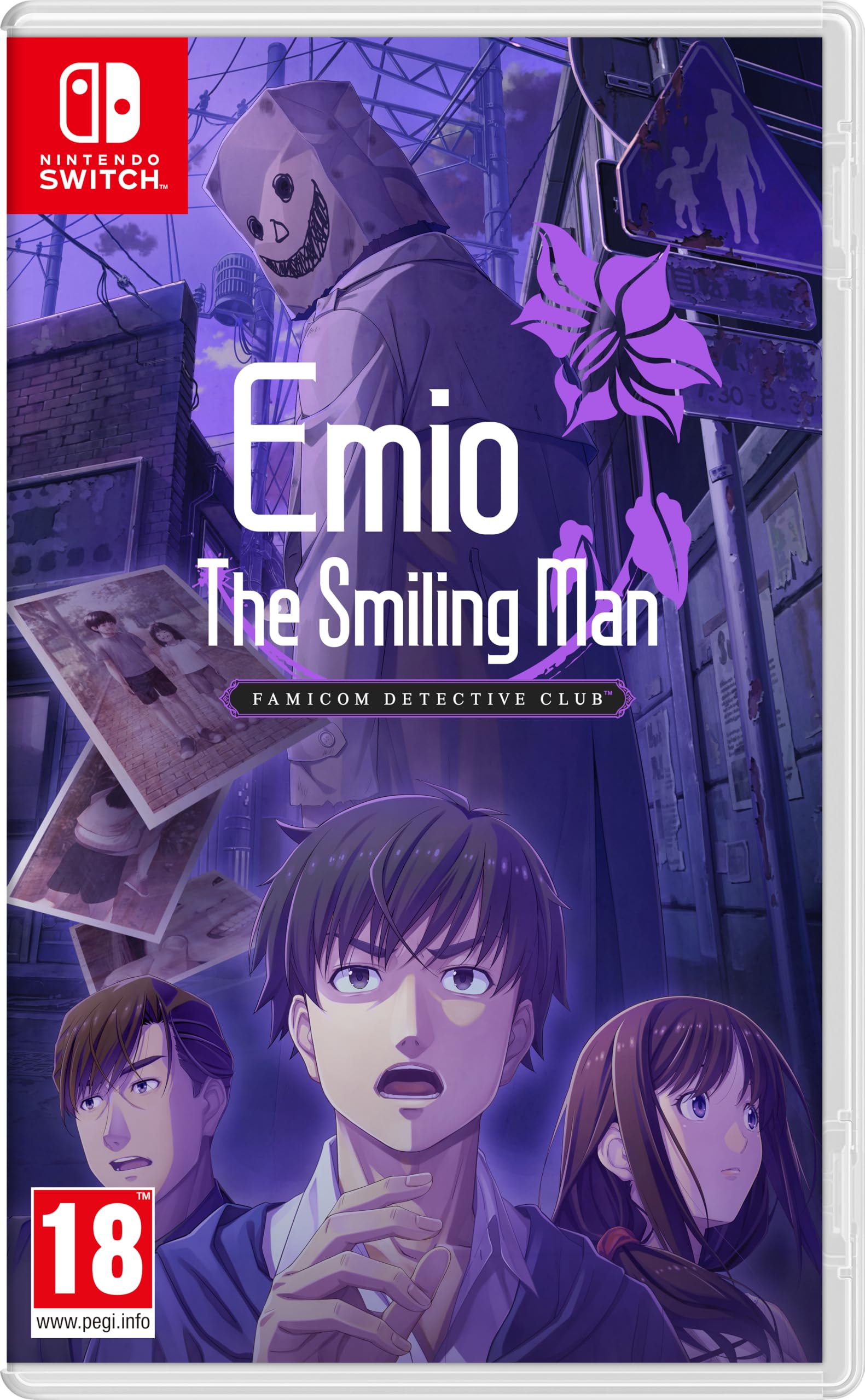 PRODUCT DETAILS 【商品情報】・商品名：Emio - The Smiling Man Famicom Detective Club・対応機種：Nintendo Switch（ニンテンドースイッチ）・仕様：北米版・言語：英語【コンディション】・海外直輸入品です。・パッケージに輸送によるスレ・小傷がある場合があります。 ■ 日本国内のSwitch本体でプレイいただけます Nintendo Switchはリージョンフリーのため、北米版のゲームカードも日本国内で購入された本体でそのままプレイいただけます。 ■ 北米版ゲームについてのご注意（必ずお読みください） ・ゲーム内の表示および音声は英語です。タイトルによっては日本語に対応していない場合があります。・パッケージ・取扱説明書はすべて英語表記です。・追加コンテンツ（DLC）やオンライン機能のご利用には、北米（海外）のニンテンドーアカウントが必要となる場合があります。・日本国内で購入されたダウンロード版・セーブデータとの互換については保証いたしかねます。・海外版であることを理由とした返品・交換はお受けできません。 ■ ご注意 ・掲載画像は実物に近い色味になるよう調整しておりますが、ご利用の環境により差異が生じる場合があります。・複数店舗で在庫を共有しているため、ご注文後に在庫切れとなる場合がございます。・海外倉庫からのお取り寄せのため、発送までに数日〜2〜3週間程度かかる場合があります。 ■ 納期についてお届けの目安を必ずご確認ください。 ご注意 海外からの輸入品となります。海外輸送のため、外箱に軽微なスレ等がある場合がございますが、商品本体には影響ございません。 ※在庫状況は仕入先の在庫情報をもとに出来る限り正確に表示しておりますが、取寄せ商品のため、タイミングによりご注文後に欠品・キャンセルとなる場合がございます。