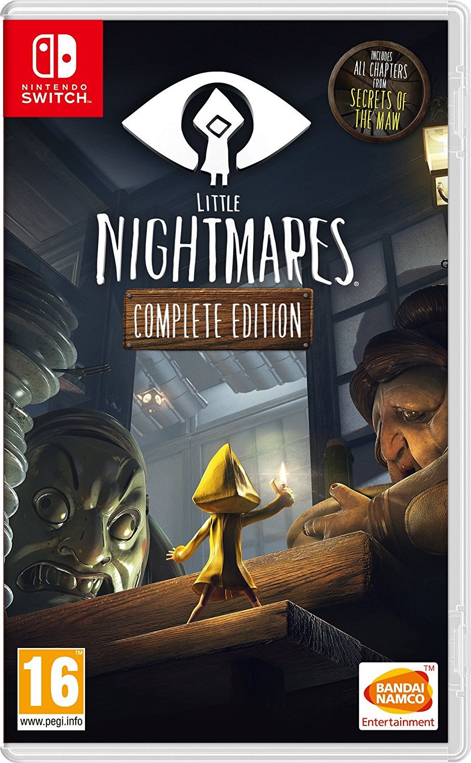 PRODUCT DETAILS 【商品情報】・商品名：BANDAI Little Nightmares Complete Edition - Nintendo Switch・対応機種：Nintendo Switch（ニンテンドースイッチ）・仕様：北米版・言語：英語【コンディション】・海外直輸入品です。・パッケージに輸送によるスレ・小傷がある場合があります。 ■ 日本国内のSwitch本体でプレイいただけます Nintendo Switchはリージョンフリーのため、北米版のゲームカードも日本国内で購入された本体でそのままプレイいただけます。 ■ 北米版ゲームについてのご注意（必ずお読みください） ・ゲーム内の表示および音声は英語です。タイトルによっては日本語に対応していない場合があります。・パッケージ・取扱説明書はすべて英語表記です。・追加コンテンツ（DLC）やオンライン機能のご利用には、北米（海外）のニンテンドーアカウントが必要となる場合があります。・日本国内で購入されたダウンロード版・セーブデータとの互換については保証いたしかねます。・海外版であることを理由とした返品・交換はお受けできません。 ■ ご注意 ・掲載画像は実物に近い色味になるよう調整しておりますが、ご利用の環境により差異が生じる場合があります。・複数店舗で在庫を共有しているため、ご注文後に在庫切れとなる場合がございます。・海外倉庫からのお取り寄せのため、発送までに数日〜2〜3週間程度かかる場合があります。 ■ 納期についてお届けの目安を必ずご確認ください。 ご注意 海外からの輸入品となります。海外輸送のため、外箱に軽微なスレ等がある場合がございますが、商品本体には影響ございません。 ※在庫状況は仕入先の在庫情報をもとに出来る限り正確に表示しておりますが、取寄せ商品のため、タイミングによりご注文後に欠品・キャンセルとなる場合がございます。
