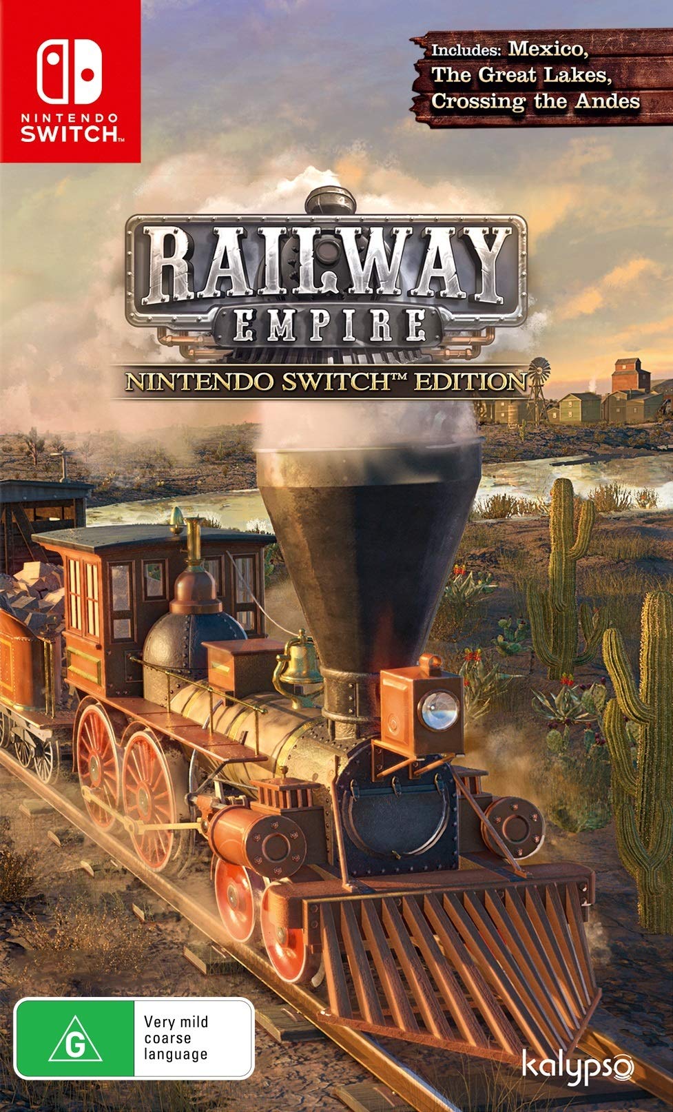 PRODUCT DETAILS 【商品情報】・商品名：Kalypso Railway Empire - For Nintendo Switch・対応機種：Nintendo Switch（ニンテンドースイッチ）・仕様：北米版・言語：英語【コンディション】・海外直輸入品です。・パッケージに輸送によるスレ・小傷がある場合があります。 ■ 日本国内のSwitch本体でプレイいただけます Nintendo Switchはリージョンフリーのため、北米版のゲームカードも日本国内で購入された本体でそのままプレイいただけます。 ■ 北米版ゲームについてのご注意（必ずお読みください） ・ゲーム内の表示および音声は英語です。タイトルによっては日本語に対応していない場合があります。・パッケージ・取扱説明書はすべて英語表記です。・追加コンテンツ（DLC）やオンライン機能のご利用には、北米（海外）のニンテンドーアカウントが必要となる場合があります。・日本国内で購入されたダウンロード版・セーブデータとの互換については保証いたしかねます。・海外版であることを理由とした返品・交換はお受けできません。 ■ ご注意 ・掲載画像は実物に近い色味になるよう調整しておりますが、ご利用の環境により差異が生じる場合があります。・複数店舗で在庫を共有しているため、ご注文後に在庫切れとなる場合がございます。・海外倉庫からのお取り寄せのため、発送までに数日〜2〜3週間程度かかる場合があります。 ■ 納期についてお届けの目安を必ずご確認ください。 ご注意 海外からの輸入品となります。海外輸送のため、外箱に軽微なスレ等がある場合がございますが、商品本体には影響ございません。 ※在庫状況は仕入先の在庫情報をもとに出来る限り正確に表示しておりますが、取寄せ商品のため、タイミングによりご注文後に欠品・キャンセルとなる場合がございます。