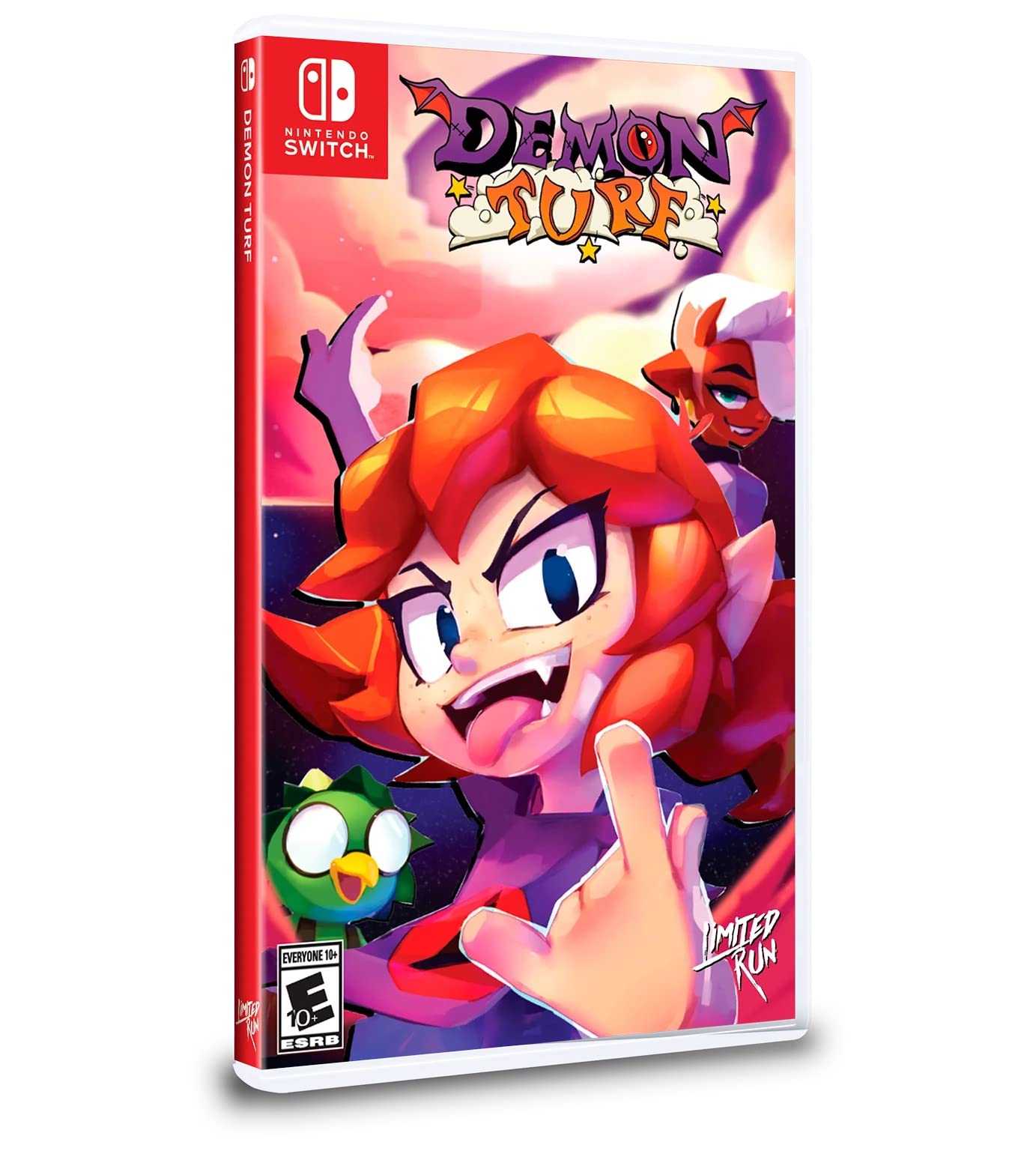 PRODUCT DETAILS 【商品情報】・商品名：Demon Turf (Limited Run #143) - Switch・対応機種：Nintendo Switch（ニンテンドースイッチ）・仕様：北米版・言語：英語【コンディション】・海外直輸入品です。・パッケージに輸送によるスレ・小傷がある場合があります。 ■ 日本国内のSwitch本体でプレイいただけます Nintendo Switchはリージョンフリーのため、北米版のゲームカードも日本国内で購入された本体でそのままプレイいただけます。 ■ 北米版ゲームについてのご注意（必ずお読みください） ・ゲーム内の表示および音声は英語です。タイトルによっては日本語に対応していない場合があります。・パッケージ・取扱説明書はすべて英語表記です。・追加コンテンツ（DLC）やオンライン機能のご利用には、北米（海外）のニンテンドーアカウントが必要となる場合があります。・日本国内で購入されたダウンロード版・セーブデータとの互換については保証いたしかねます。・海外版であることを理由とした返品・交換はお受けできません。 ■ ご注意 ・掲載画像は実物に近い色味になるよう調整しておりますが、ご利用の環境により差異が生じる場合があります。・複数店舗で在庫を共有しているため、ご注文後に在庫切れとなる場合がございます。・海外倉庫からのお取り寄せのため、発送までに数日〜2〜3週間程度かかる場合があります。 ■ 納期についてお届けの目安を必ずご確認ください。 ご注意 海外からの輸入品となります。海外輸送のため、外箱に軽微なスレ等がある場合がございますが、商品本体には影響ございません。 ※在庫状況は仕入先の在庫情報をもとに出来る限り正確に表示しておりますが、取寄せ商品のため、タイミングによりご注文後に欠品・キャンセルとなる場合がございます。