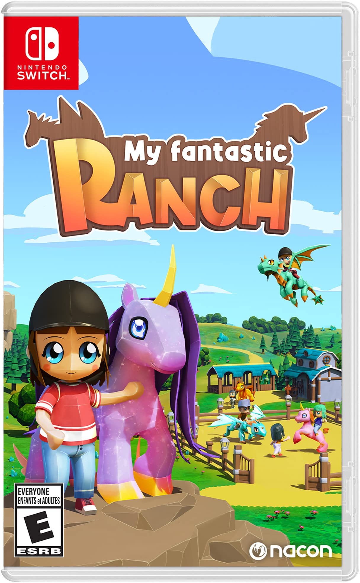 PRODUCT DETAILS 【商品情報】・商品名：My Fantastic Ranch Nintendo Switch・対応機種：Nintendo Switch（ニンテンドースイッチ）・仕様：北米版・言語：英語【コンディション】・海外直輸入品です。・パッケージに輸送によるスレ・小傷がある場合があります。 ■ 日本国内のSwitch本体でプレイいただけます Nintendo Switchはリージョンフリーのため、北米版のゲームカードも日本国内で購入された本体でそのままプレイいただけます。 ■ 北米版ゲームについてのご注意（必ずお読みください） ・ゲーム内の表示および音声は英語です。タイトルによっては日本語に対応していない場合があります。・パッケージ・取扱説明書はすべて英語表記です。・追加コンテンツ（DLC）やオンライン機能のご利用には、北米（海外）のニンテンドーアカウントが必要となる場合があります。・日本国内で購入されたダウンロード版・セーブデータとの互換については保証いたしかねます。・海外版であることを理由とした返品・交換はお受けできません。 ■ ご注意 ・掲載画像は実物に近い色味になるよう調整しておりますが、ご利用の環境により差異が生じる場合があります。・複数店舗で在庫を共有しているため、ご注文後に在庫切れとなる場合がございます。・海外倉庫からのお取り寄せのため、発送までに数日〜2〜3週間程度かかる場合があります。 ■ 納期についてお届けの目安を必ずご確認ください。 ご注意 海外からの輸入品となります。海外輸送のため、外箱に軽微なスレ等がある場合がございますが、商品本体には影響ございません。 ※在庫状況は仕入先の在庫情報をもとに出来る限り正確に表示しておりますが、取寄せ商品のため、タイミングによりご注文後に欠品・キャンセルとなる場合がございます。