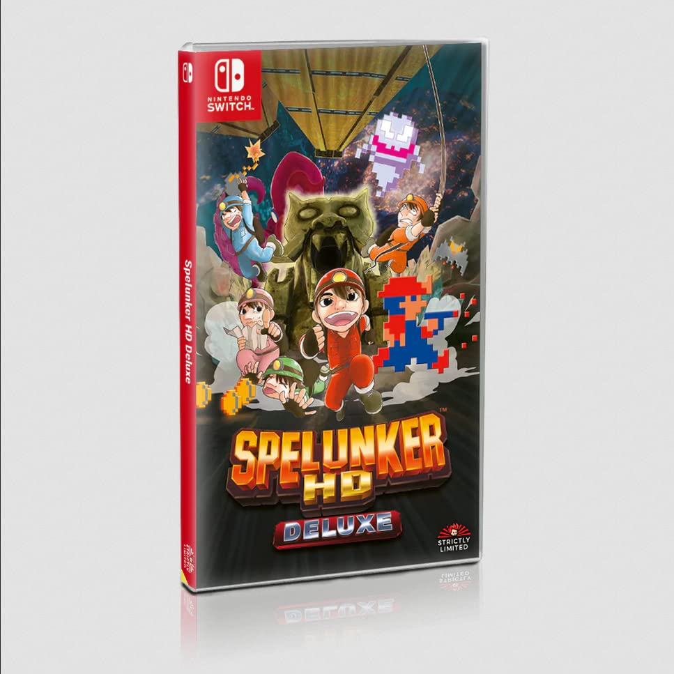 PRODUCT DETAILS 【商品情報】・商品名：Strictly Limited Spelunker HD (Deluxe Edition) - For Nintendo Switch・対応機種：Nintendo Switch（ニンテンドースイッチ）・仕様：北米版・言語：英語【コンディション】・海外直輸入品です。・パッケージに輸送によるスレ・小傷がある場合があります。 ■ 日本国内のSwitch本体でプレイいただけます Nintendo Switchはリージョンフリーのため、北米版のゲームカードも日本国内で購入された本体でそのままプレイいただけます。 ■ 北米版ゲームについてのご注意（必ずお読みください） ・ゲーム内の表示および音声は英語です。タイトルによっては日本語に対応していない場合があります。・パッケージ・取扱説明書はすべて英語表記です。・追加コンテンツ（DLC）やオンライン機能のご利用には、北米（海外）のニンテンドーアカウントが必要となる場合があります。・日本国内で購入されたダウンロード版・セーブデータとの互換については保証いたしかねます。・海外版であることを理由とした返品・交換はお受けできません。 ■ ご注意 ・掲載画像は実物に近い色味になるよう調整しておりますが、ご利用の環境により差異が生じる場合があります。・複数店舗で在庫を共有しているため、ご注文後に在庫切れとなる場合がございます。・海外倉庫からのお取り寄せのため、発送までに数日〜2〜3週間程度かかる場合があります。 ■ 納期についてお届けの目安を必ずご確認ください。 ご注意 海外からの輸入品となります。海外輸送のため、外箱に軽微なスレ等がある場合がございますが、商品本体には影響ございません。 ※在庫状況は仕入先の在庫情報をもとに出来る限り正確に表示しておりますが、取寄せ商品のため、タイミングによりご注文後に欠品・キャンセルとなる場合がございます。
