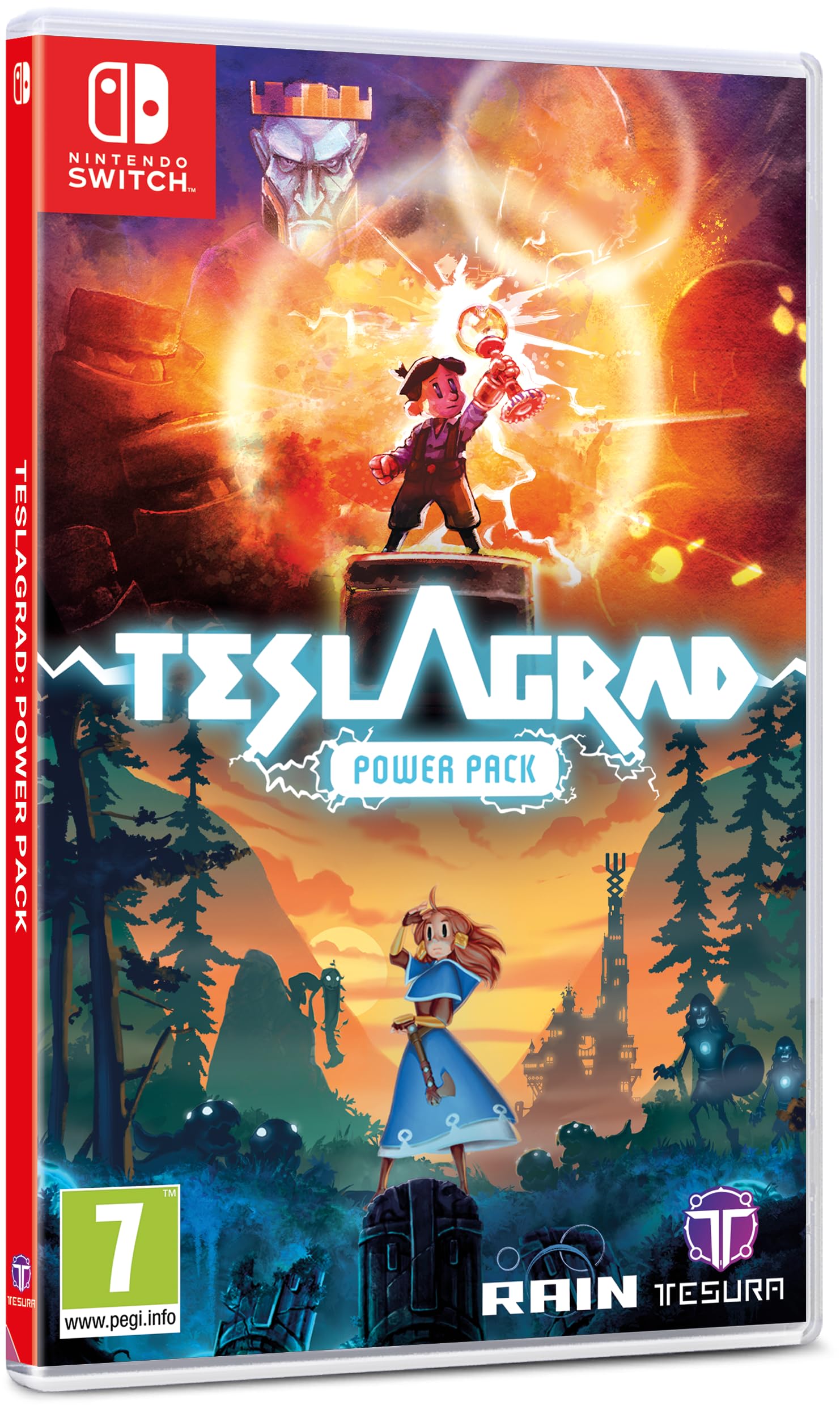 PRODUCT DETAILS 【商品情報】・商品名：Teslagrad Power Pack - for Nintendo Switch・対応機種：Nintendo Switch（ニンテンドースイッチ）・仕様：北米版・言語：英語【コンディション】・海外直輸入品です。・パッケージに輸送によるスレ・小傷がある場合があります。 ■ 日本国内のSwitch本体でプレイいただけます Nintendo Switchはリージョンフリーのため、北米版のゲームカードも日本国内で購入された本体でそのままプレイいただけます。 ■ 北米版ゲームについてのご注意（必ずお読みください） ・ゲーム内の表示および音声は英語です。タイトルによっては日本語に対応していない場合があります。・パッケージ・取扱説明書はすべて英語表記です。・追加コンテンツ（DLC）やオンライン機能のご利用には、北米（海外）のニンテンドーアカウントが必要となる場合があります。・日本国内で購入されたダウンロード版・セーブデータとの互換については保証いたしかねます。・海外版であることを理由とした返品・交換はお受けできません。 ■ ご注意 ・掲載画像は実物に近い色味になるよう調整しておりますが、ご利用の環境により差異が生じる場合があります。・複数店舗で在庫を共有しているため、ご注文後に在庫切れとなる場合がございます。・海外倉庫からのお取り寄せのため、発送までに数日〜2〜3週間程度かかる場合があります。 ■ 納期についてお届けの目安を必ずご確認ください。 ご注意 海外からの輸入品となります。海外輸送のため、外箱に軽微なスレ等がある場合がございますが、商品本体には影響ございません。 ※在庫状況は仕入先の在庫情報をもとに出来る限り正確に表示しておりますが、取寄せ商品のため、タイミングによりご注文後に欠品・キャンセルとなる場合がございます。