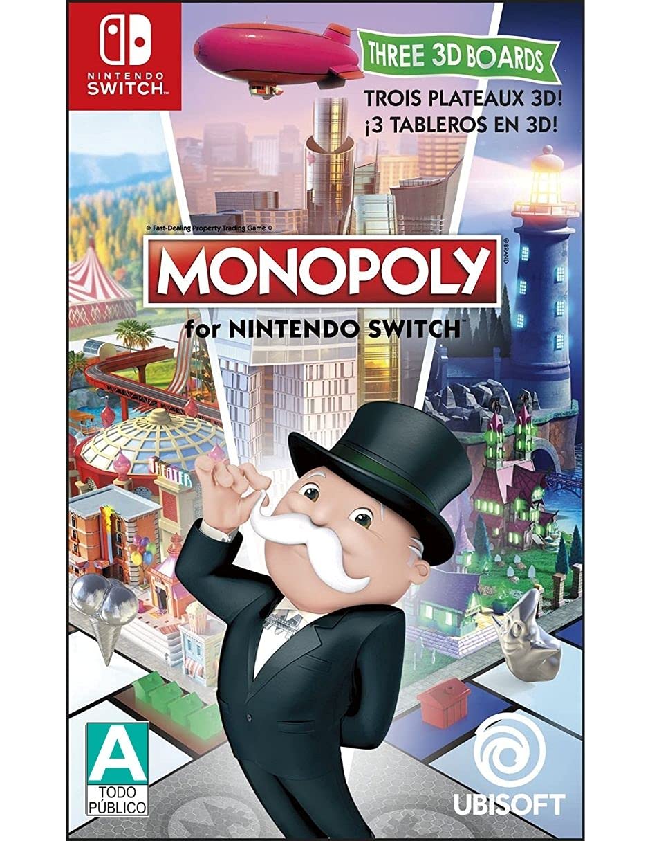 PRODUCT DETAILS 【商品情報】・商品名：NSW MONOPOLY FOR NINTENDO SWITCH (US) [video game] [video game]・対応機種：Nintendo Switch（ニンテンドースイッチ）・仕様：北米版・言語：英語【コンディション】・海外直輸入品です。・パッケージに輸送によるスレ・小傷がある場合があります。 ■ 日本国内のSwitch本体でプレイいただけます Nintendo Switchはリージョンフリーのため、北米版のゲームカードも日本国内で購入された本体でそのままプレイいただけます。 ■ 北米版ゲームについてのご注意（必ずお読みください） ・ゲーム内の表示および音声は英語です。タイトルによっては日本語に対応していない場合があります。・パッケージ・取扱説明書はすべて英語表記です。・追加コンテンツ（DLC）やオンライン機能のご利用には、北米（海外）のニンテンドーアカウントが必要となる場合があります。・日本国内で購入されたダウンロード版・セーブデータとの互換については保証いたしかねます。・海外版であることを理由とした返品・交換はお受けできません。 ■ ご注意 ・掲載画像は実物に近い色味になるよう調整しておりますが、ご利用の環境により差異が生じる場合があります。・複数店舗で在庫を共有しているため、ご注文後に在庫切れとなる場合がございます。・海外倉庫からのお取り寄せのため、発送までに数日〜2〜3週間程度かかる場合があります。 ■ 納期についてお届けの目安を必ずご確認ください。 ご注意 海外からの輸入品となります。海外輸送のため、外箱に軽微なスレ等がある場合がございますが、商品本体には影響ございません。 ※在庫状況は仕入先の在庫情報をもとに出来る限り正確に表示しておりますが、取寄せ商品のため、タイミングによりご注文後に欠品・キャンセルとなる場合がございます。