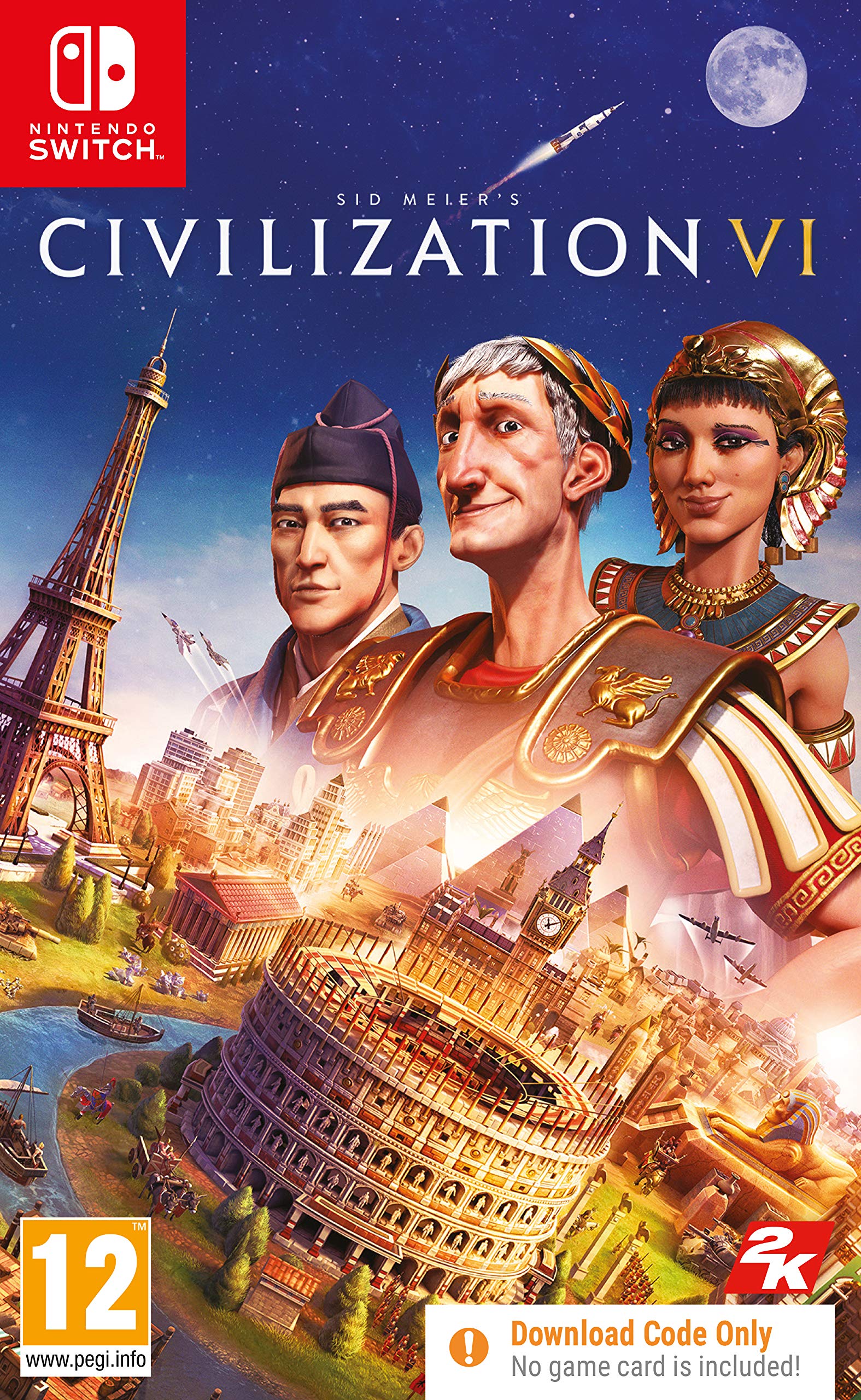 PRODUCT DETAILS 【商品情報】・商品名：Sid Meier's Civilization VI (Nintendo Switch)・対応機種：Nintendo Switch（ニンテンドースイッチ）・仕様：北米版・言語：英語【コンディション】・海外直輸入品です。・パッケージに輸送によるスレ・小傷がある場合があります。 ■ 日本国内のSwitch本体でプレイいただけます Nintendo Switchはリージョンフリーのため、北米版のゲームカードも日本国内で購入された本体でそのままプレイいただけます。 ■ 北米版ゲームについてのご注意（必ずお読みください） ・ゲーム内の表示および音声は英語です。タイトルによっては日本語に対応していない場合があります。・パッケージ・取扱説明書はすべて英語表記です。・追加コンテンツ（DLC）やオンライン機能のご利用には、北米（海外）のニンテンドーアカウントが必要となる場合があります。・日本国内で購入されたダウンロード版・セーブデータとの互換については保証いたしかねます。・海外版であることを理由とした返品・交換はお受けできません。 ■ ご注意 ・掲載画像は実物に近い色味になるよう調整しておりますが、ご利用の環境により差異が生じる場合があります。・複数店舗で在庫を共有しているため、ご注文後に在庫切れとなる場合がございます。・海外倉庫からのお取り寄せのため、発送までに数日〜2〜3週間程度かかる場合があります。 ■ 納期についてお届けの目安を必ずご確認ください。 ご注意 海外からの輸入品となります。海外輸送のため、外箱に軽微なスレ等がある場合がございますが、商品本体には影響ございません。 ※在庫状況は仕入先の在庫情報をもとに出来る限り正確に表示しておりますが、取寄せ商品のため、タイミングによりご注文後に欠品・キャンセルとなる場合がございます。